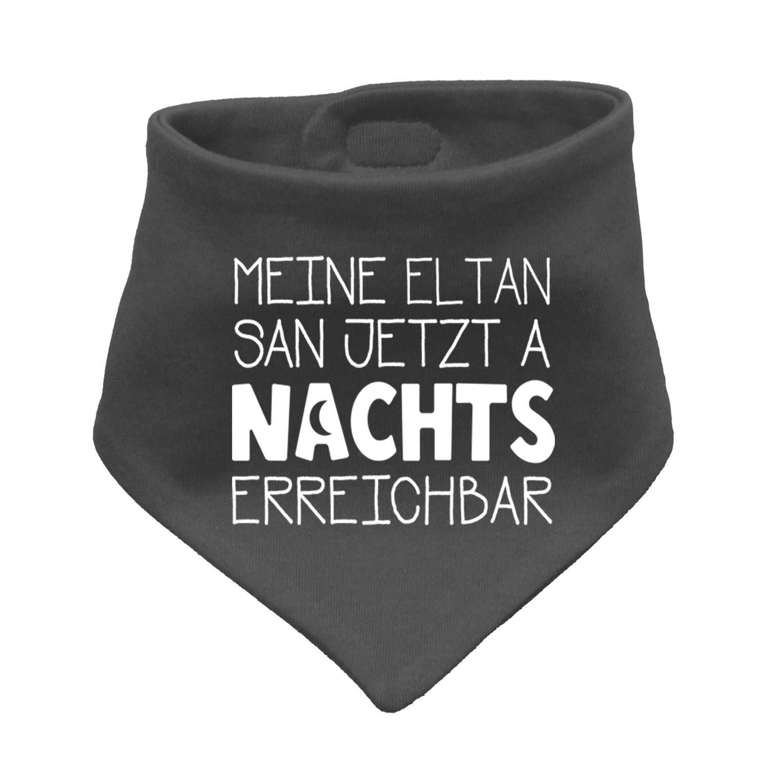 Bavariashop Halstuch Baby-Dreieckstuch „Nachts erreichbar!“ mit Spruch, Bio-Baumwolle
