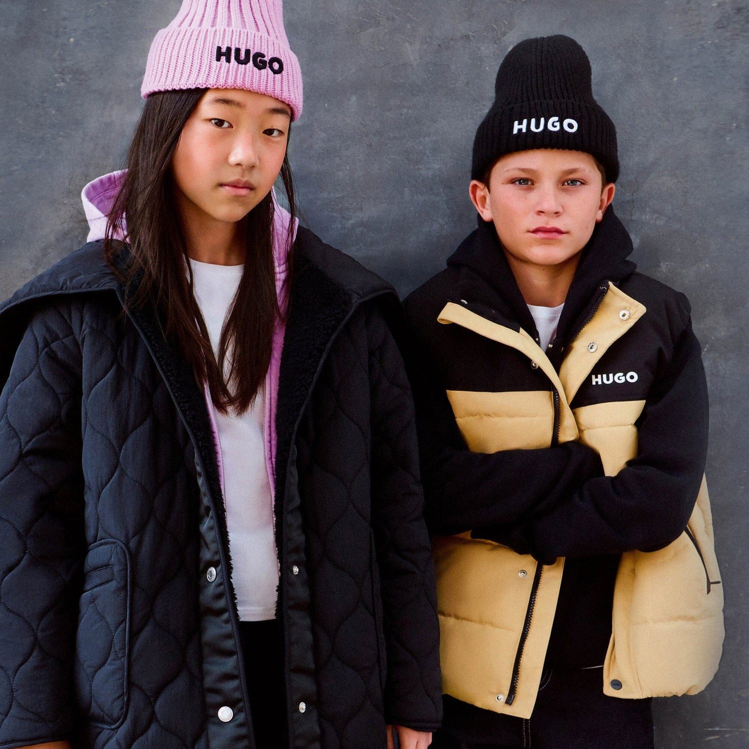 HUGO Strickmütze HUGO Kids Strickmütze Lila