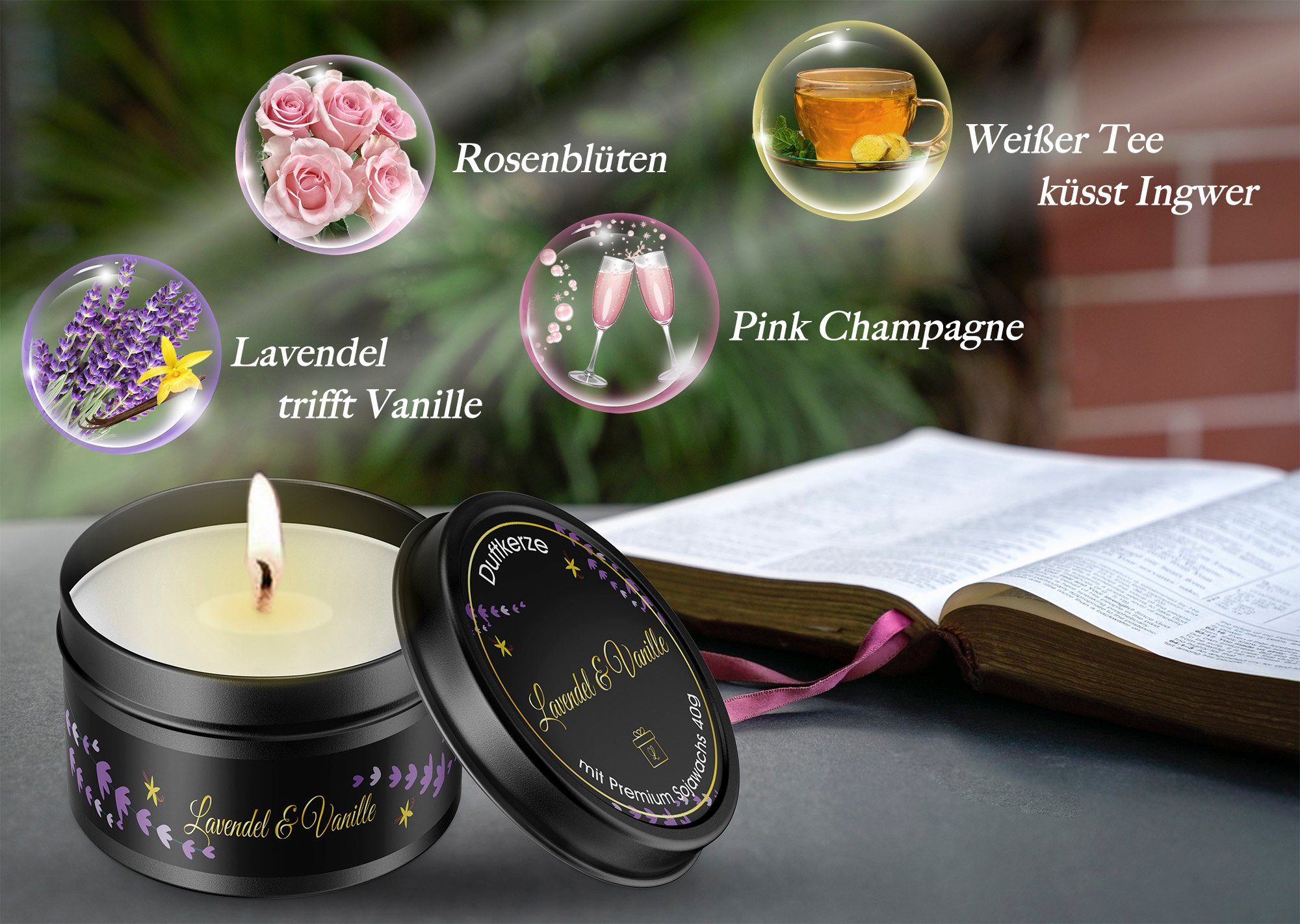 Lucadeau Duftkerze Geburtstagsgeschenk, Geschenkset mit premium günstig online kaufen