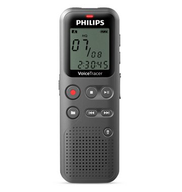 Philips VoiceTracer Diktiergerät DVT1120 Digitales Aufnahmegerät (Variable Wiedergabegeschwindigkeiten, One-Touch-Aufnahme)