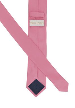 Fabio Farini Krawatte einfarbige Herren Schlips - Unicolor Krawatte in 6cm oder 8cm Breite (Unifarben) Schmal (6cm), Rosa perfekt als Geschenk
