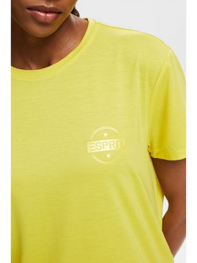 esprit sports T-Shirt Logo-T-Shirt mit Slub-Struktur (1-tlg)