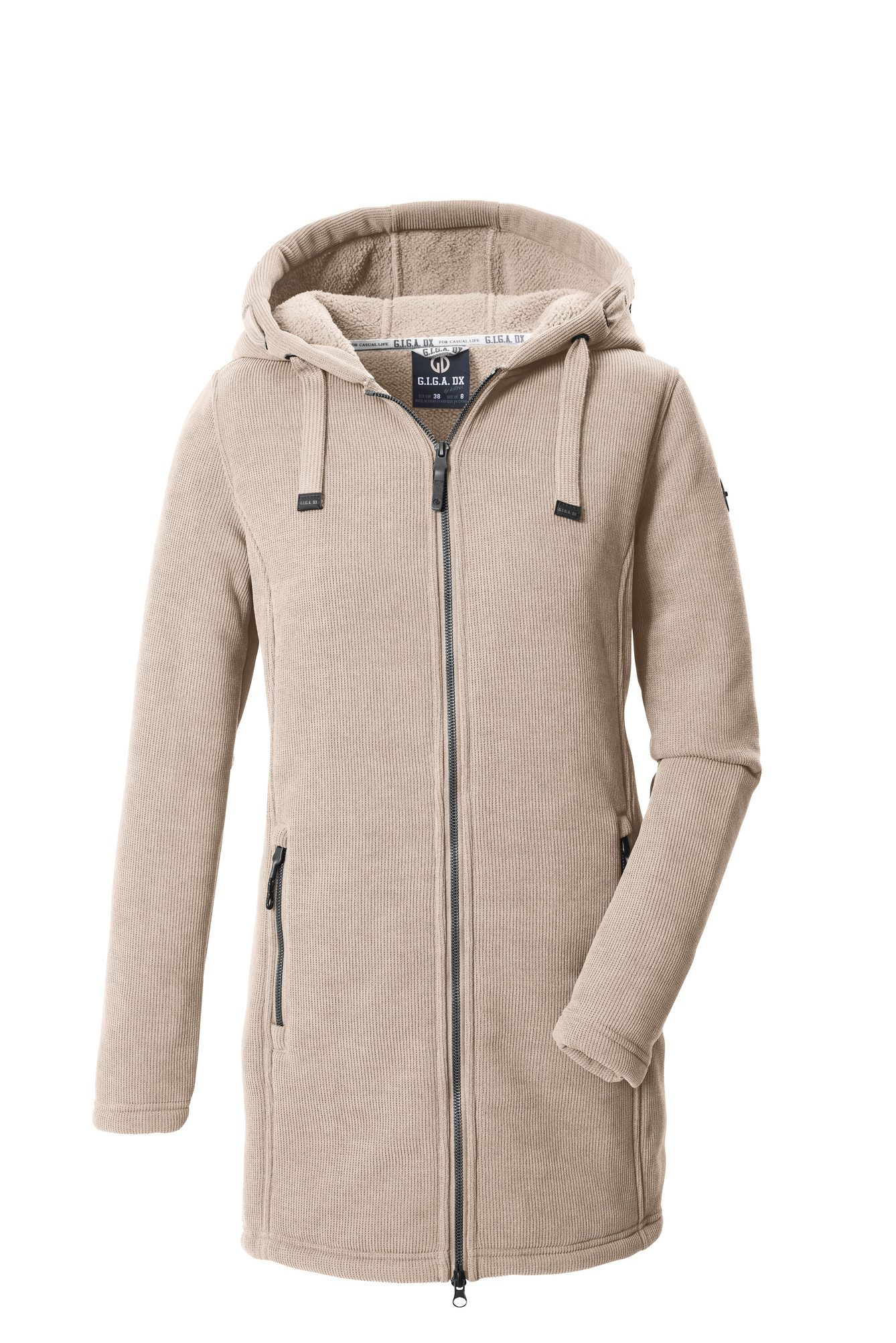 G.I.G.A. DX by killtec Strickfleecejacke GW 44 WMN KNTFLC PRK in Longform, mit 2-Wege-Reißverschluss – Bild 2 von 3