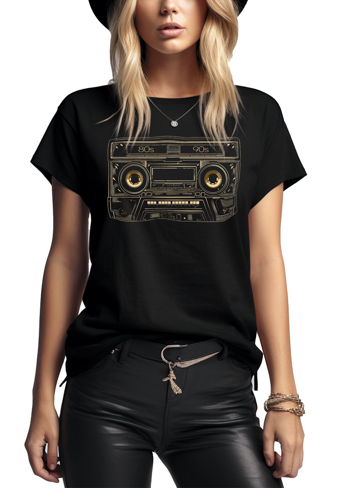 MAKAYA Print-Shirt mit Vintage Aufdruck Hip günstig online kaufen