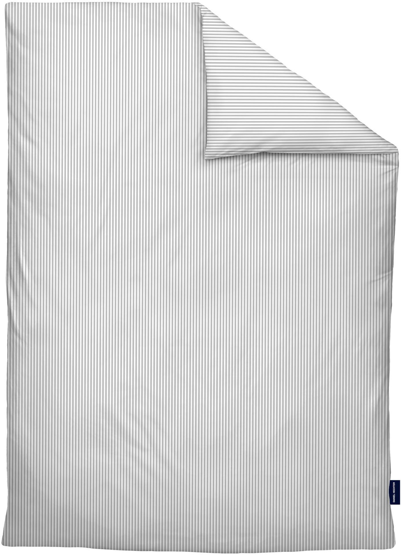 Daniel Hechter Bettwäsche 0061304, Satin, 2 teilig, feiner Glanz+weicher Griff, 100% Baumwolle, Reißverschluss,LOGO+Paspel