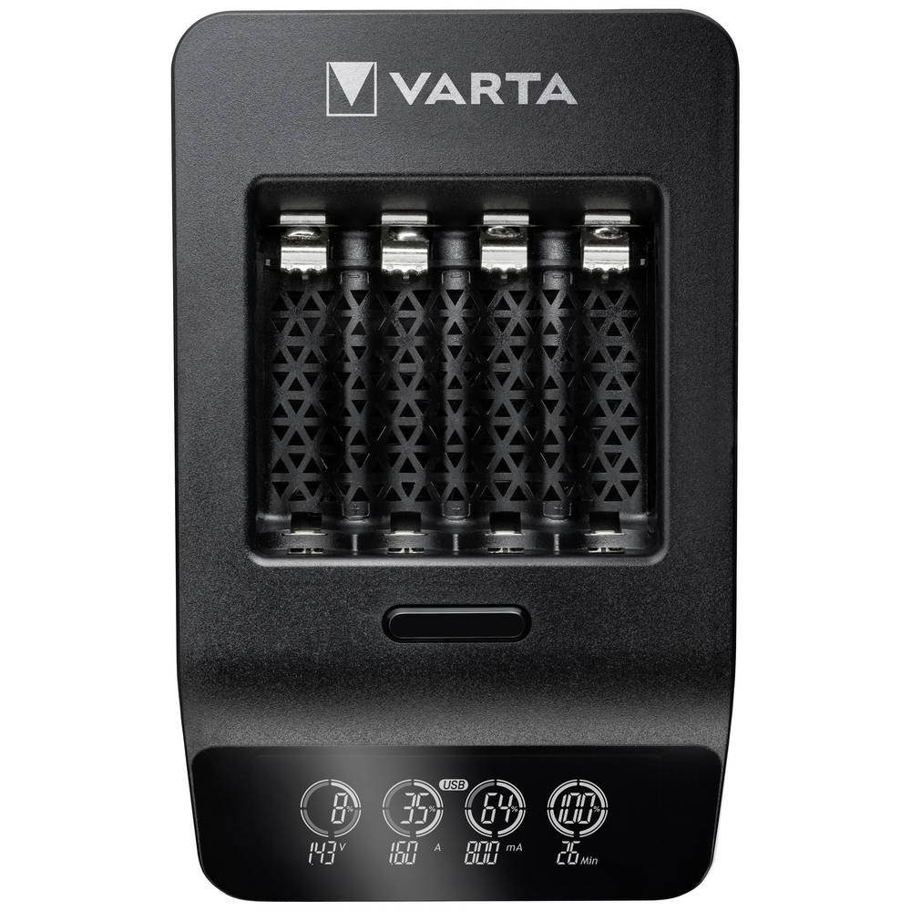 VARTA LCD Smart Charger+ 4x AA 56706 2100mAh Rundzellen-Lader (Akku-Defekt Erkennung, Auffrischen / Regenerieren)