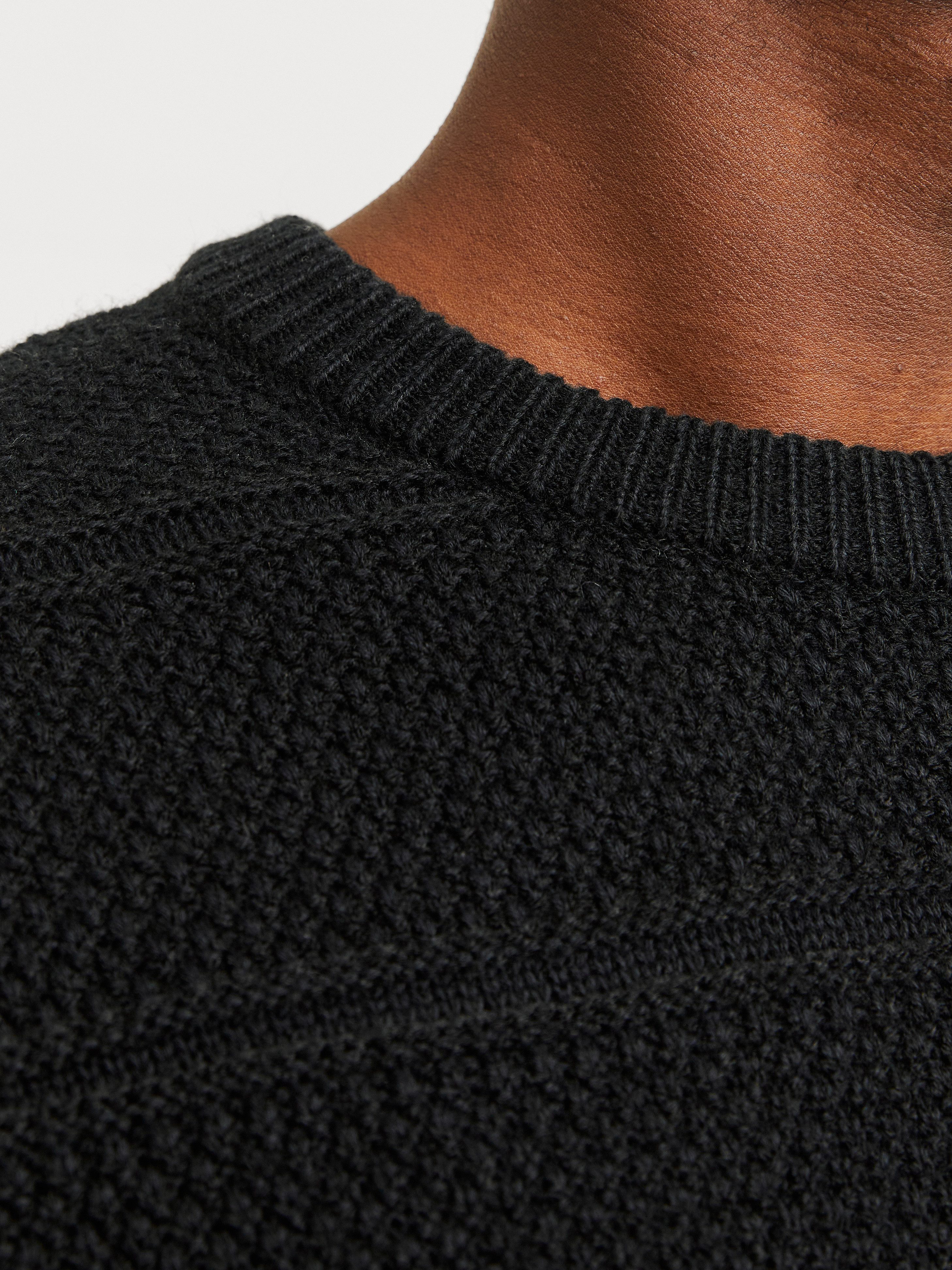 Jack & Jones Rundhalspullover JJJERRY KNIT CREW NECK AW24 mit Struktur