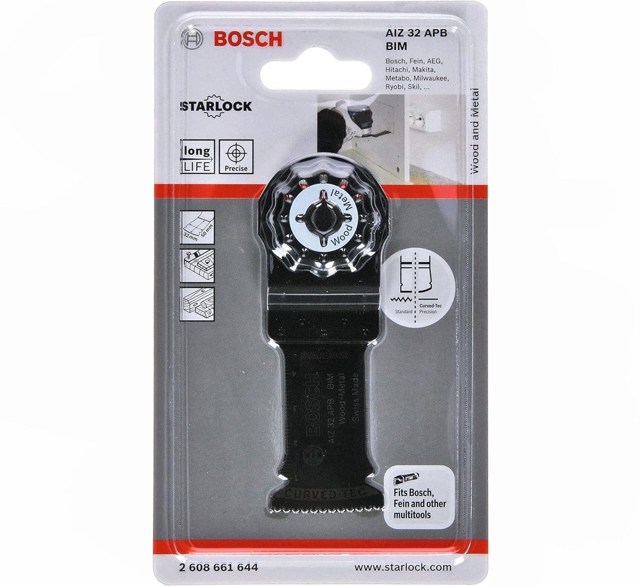 Bosch Professional Tauchsägeblatt Bosch 5 x Tauchsägeblatt Starlock AIZ 32 APB Wood and Metal 50x32 mm