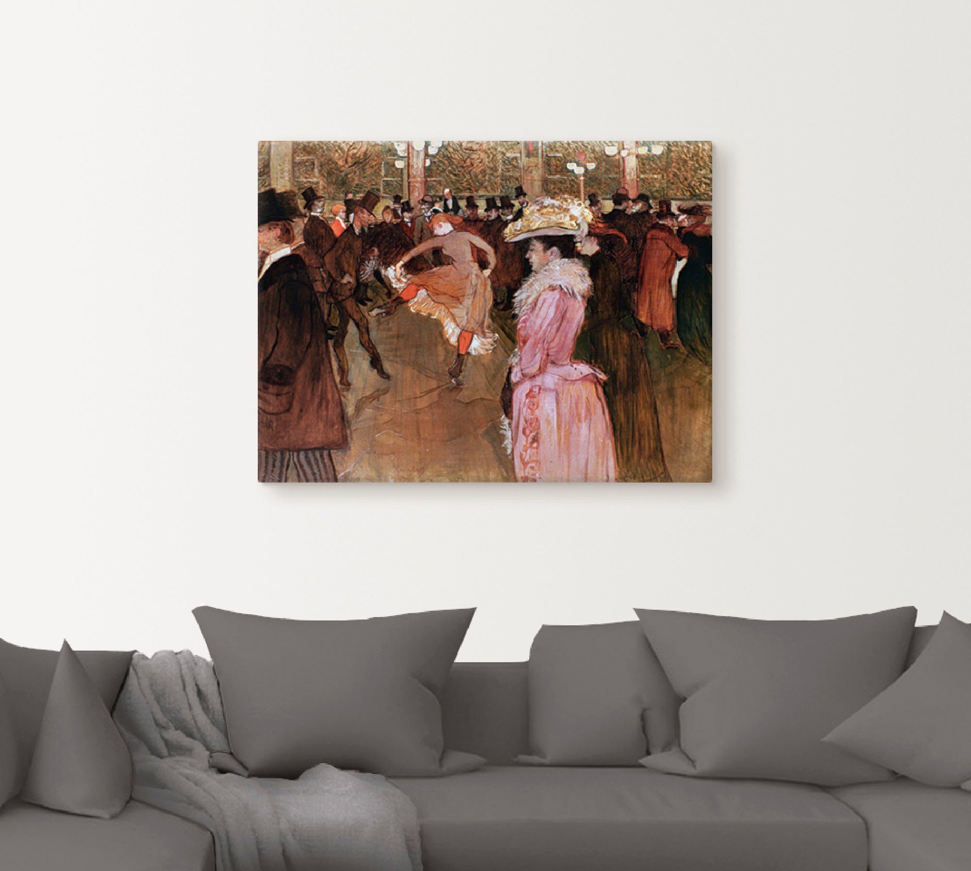 Artland Wandbild Der Tanz im Rouge, Leinwandbild, Größen 1890, als Moulin Alubild, & Familien in Gruppen oder Wandaufkleber Poster (1 St), versch