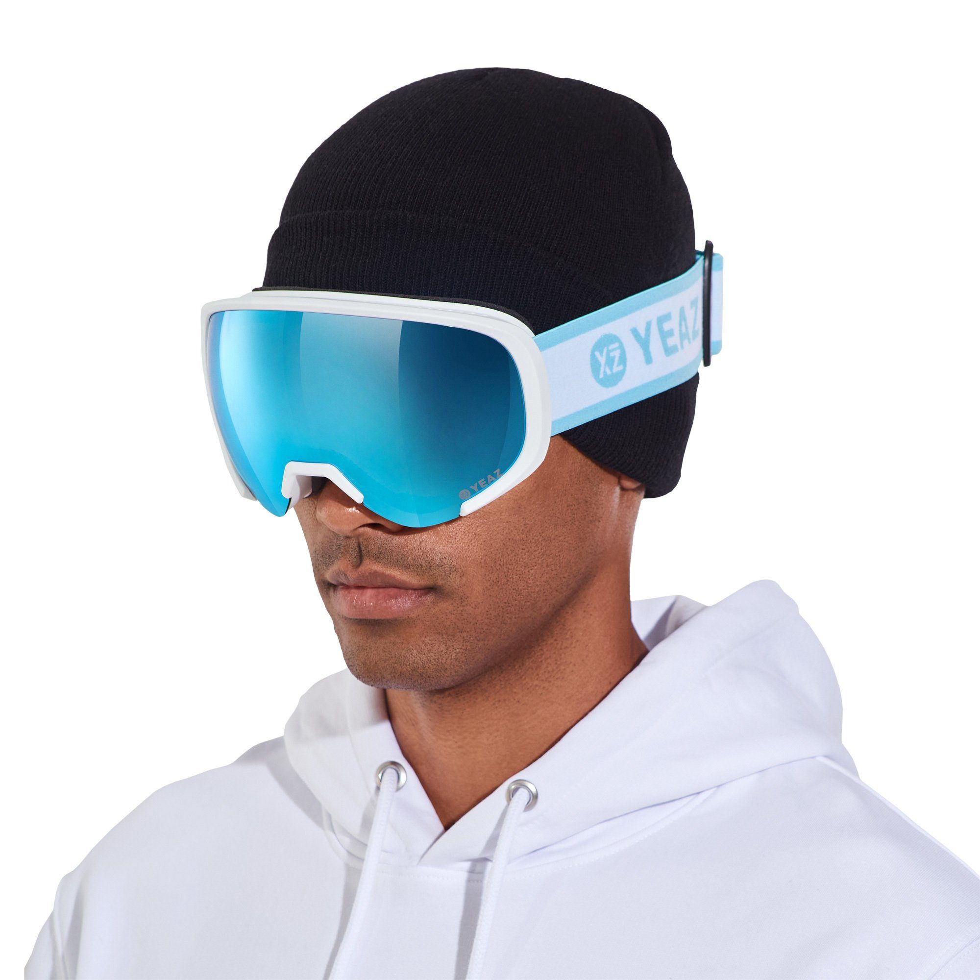 Premium-Ski- Jugendliche und für und Snowboardbrille RUN, YEAZ Skibrille BLACK Erwachsene