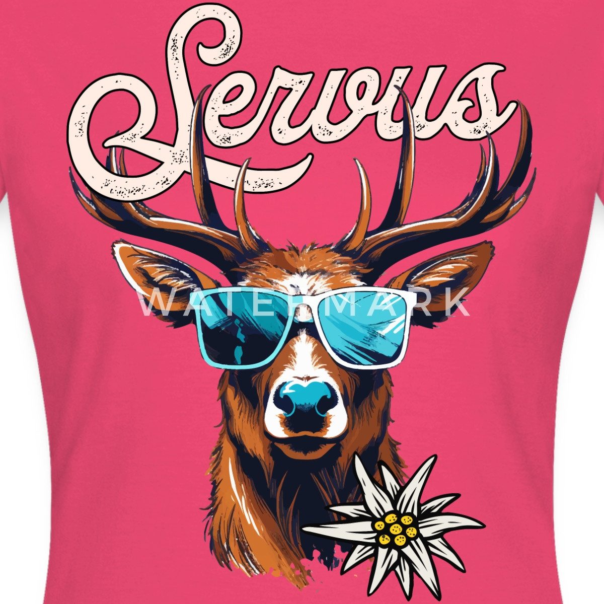 Spreadshirt T-Shirt Servus Hirsch Mit Sonnenbrille günstig online kaufen