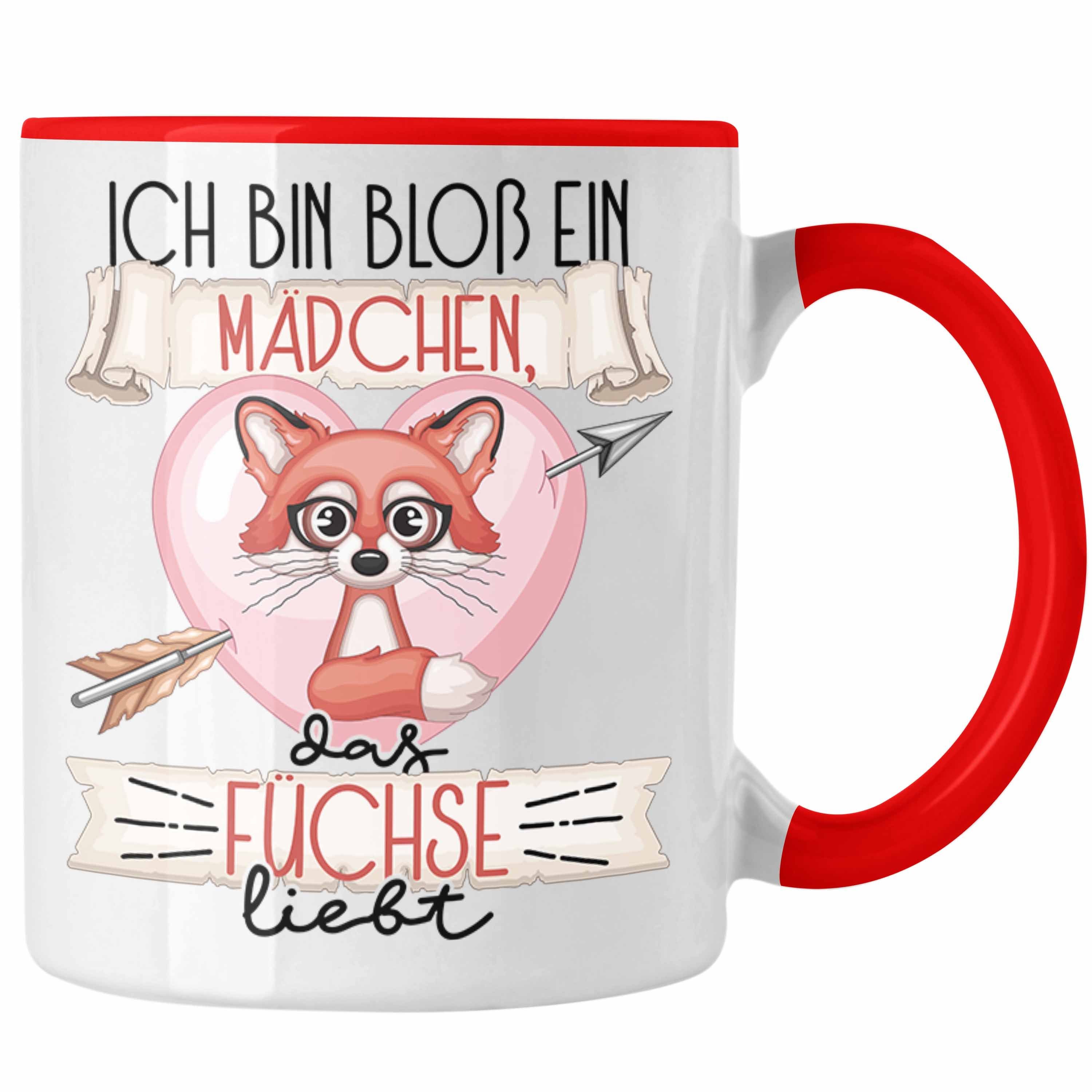 Trendation Tasse Fuchs Geschenk Ein Ich Liebt Bin Rot Das Frauen Mädchen Füchse Tasse Bloß