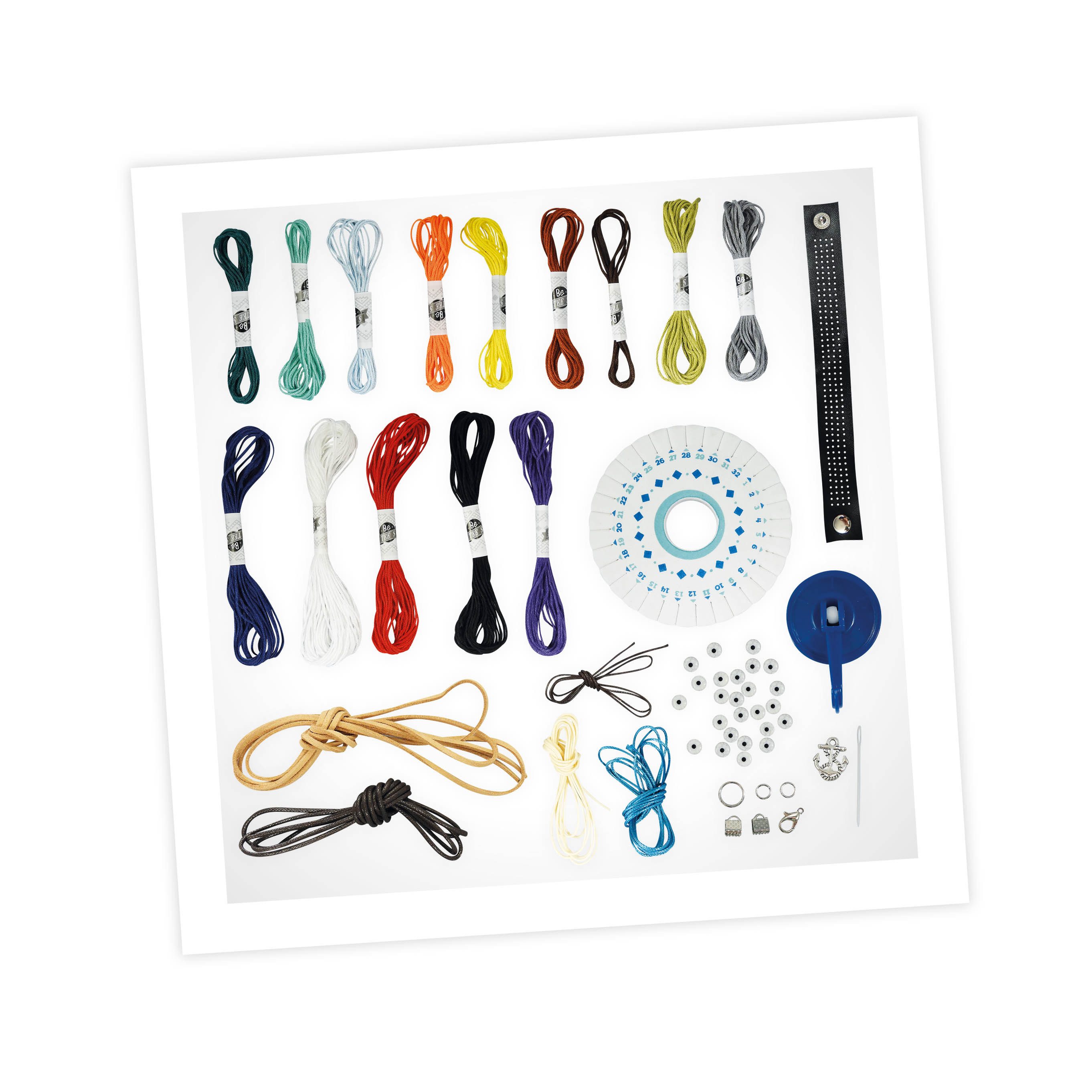 Buki France Kreativset Bastelset Freundschaftsbänder – 10 Armbänder selber machen, (Set, 1-tlg., Freundschaftsbänder Bastelset, Schmuck basteln Armbänder selber machen)