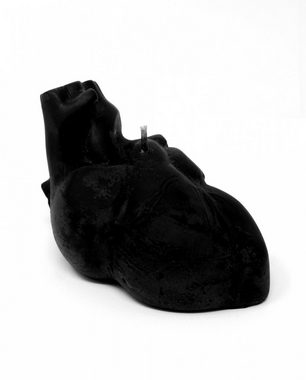 Horror-Shop Dekofigur Schwarze Anatomische Herz Kerze aus Soja Wachs