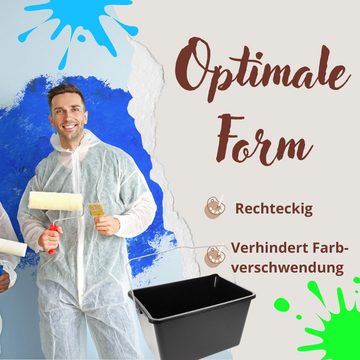 GarPet Farbwanne Farbeimer Ausgießer Skala Eckig Misch Maler Eimer Kübel 12 L 1 Stück, (1-tlg)
