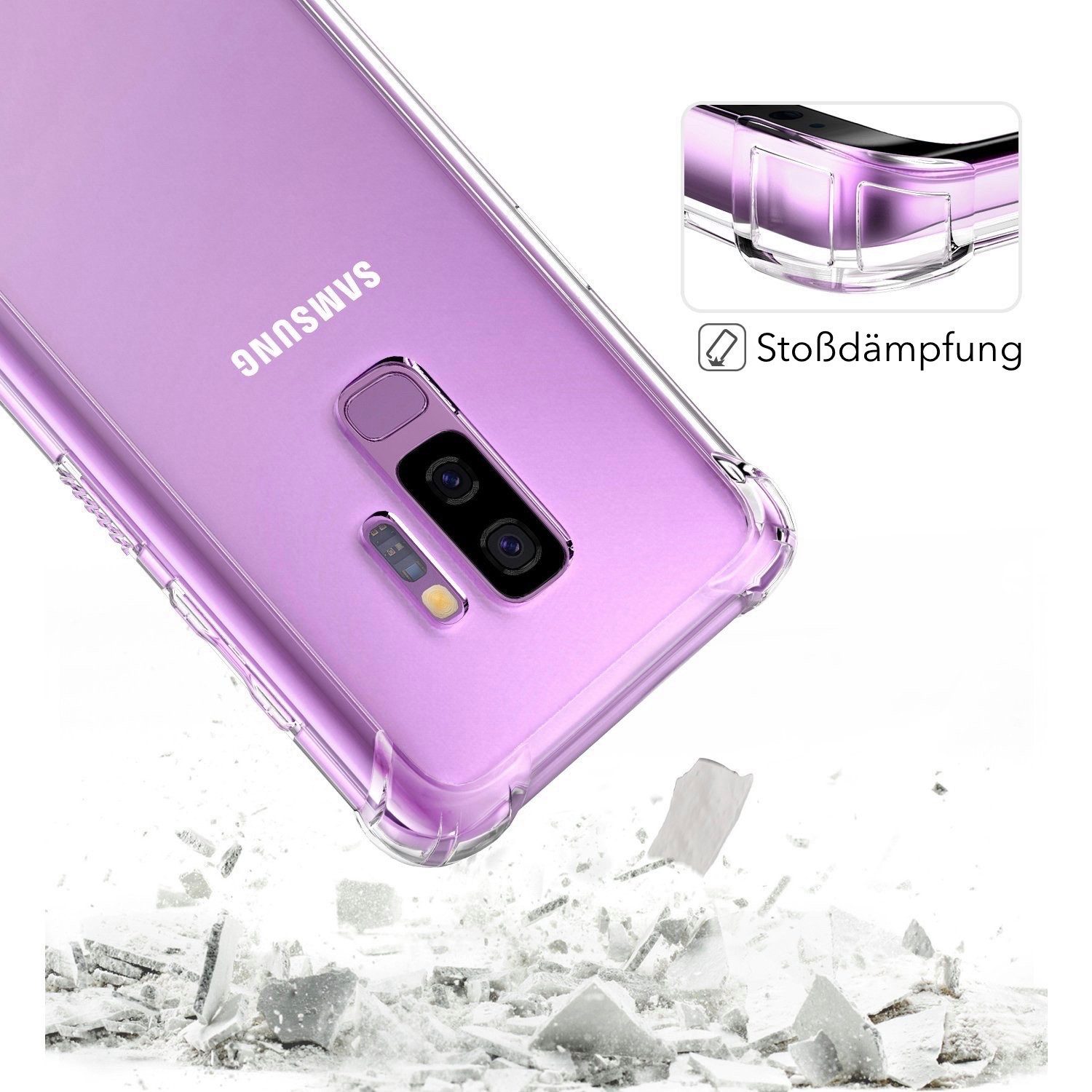 AVANA Handyhülle für Samsung Galaxy S9 / S9 Plus Hülle Schutzhülle Klar Bumper Case, Cover, Durchsichtig, Transparent