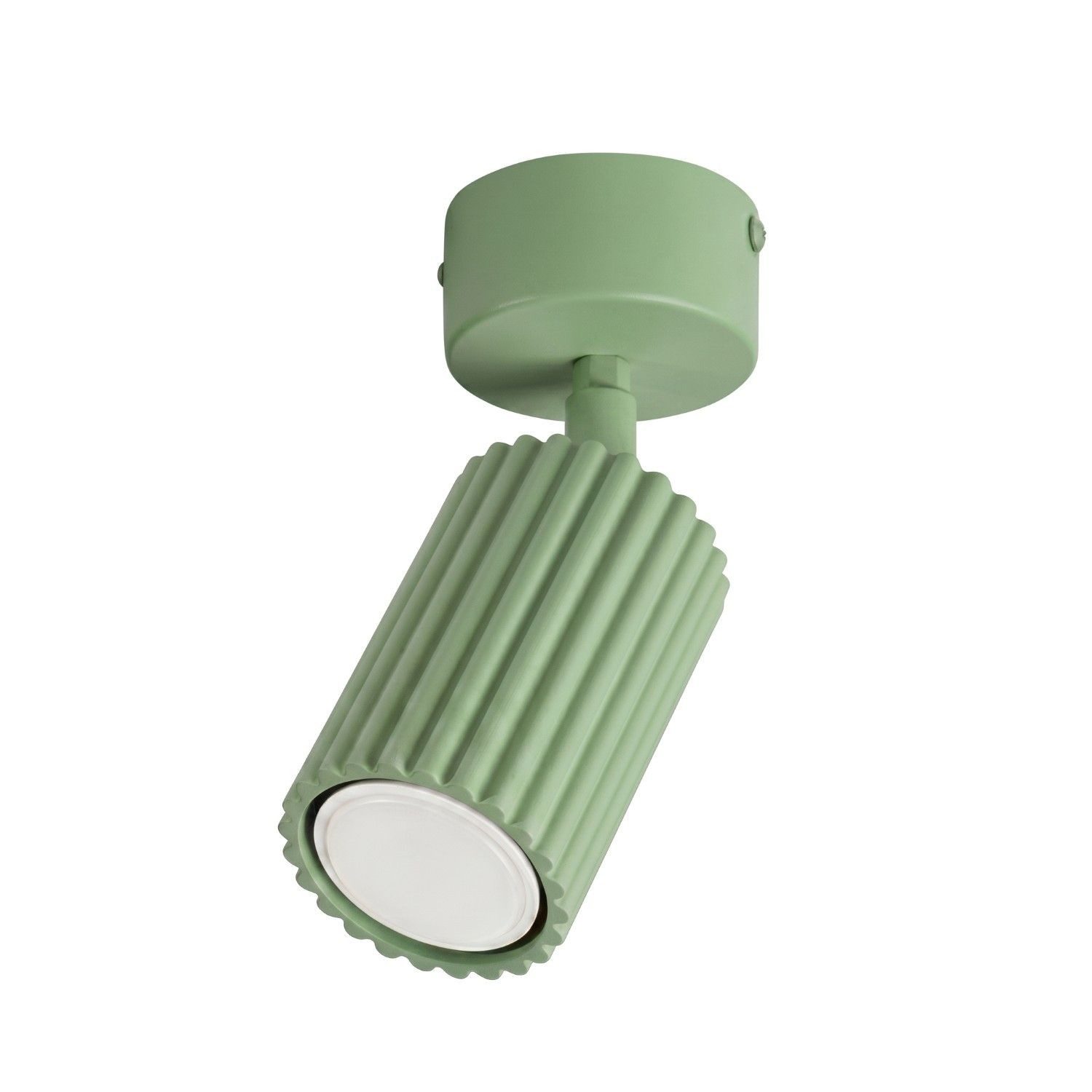 Licht-Erlebnisse Deckenstrahler BERTA, ohne Leuchtmittel, Aluminium GU10 B: 6.5 cm verstellbar Salbei Modern Spot Lampe Decke