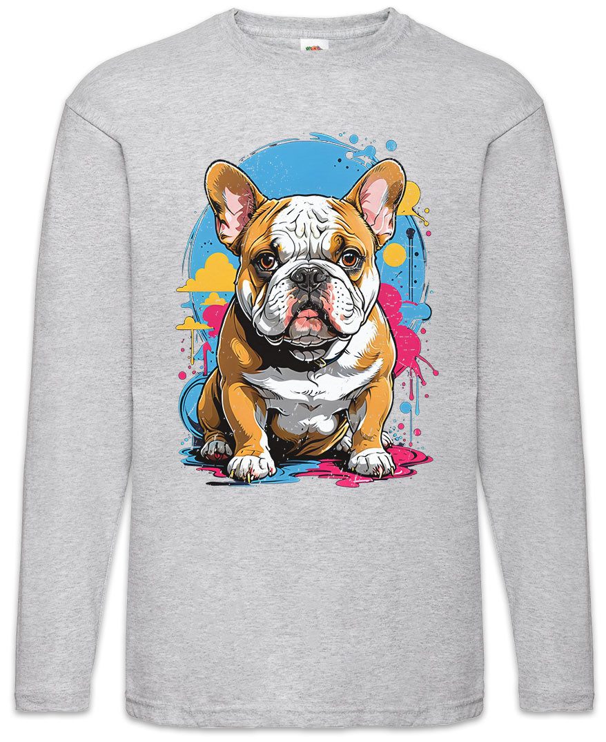 Langarmshirt Bulldog Art Langarm T-Shirt Bulldogge British Dog Hund Bull Dogge
