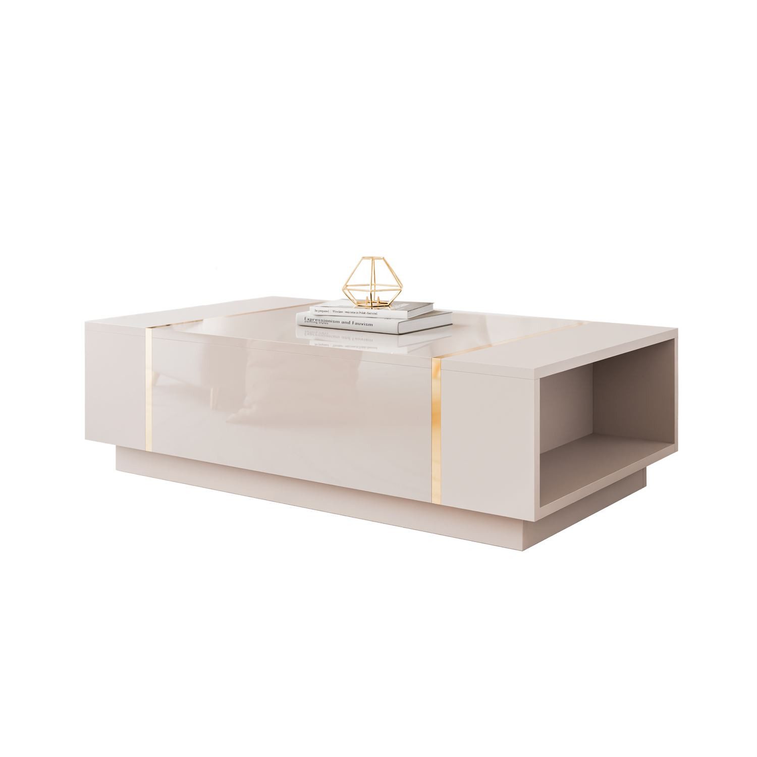 Lookway Couchtisch ONYX Kaschmir Hochglanz – günstig online kaufen