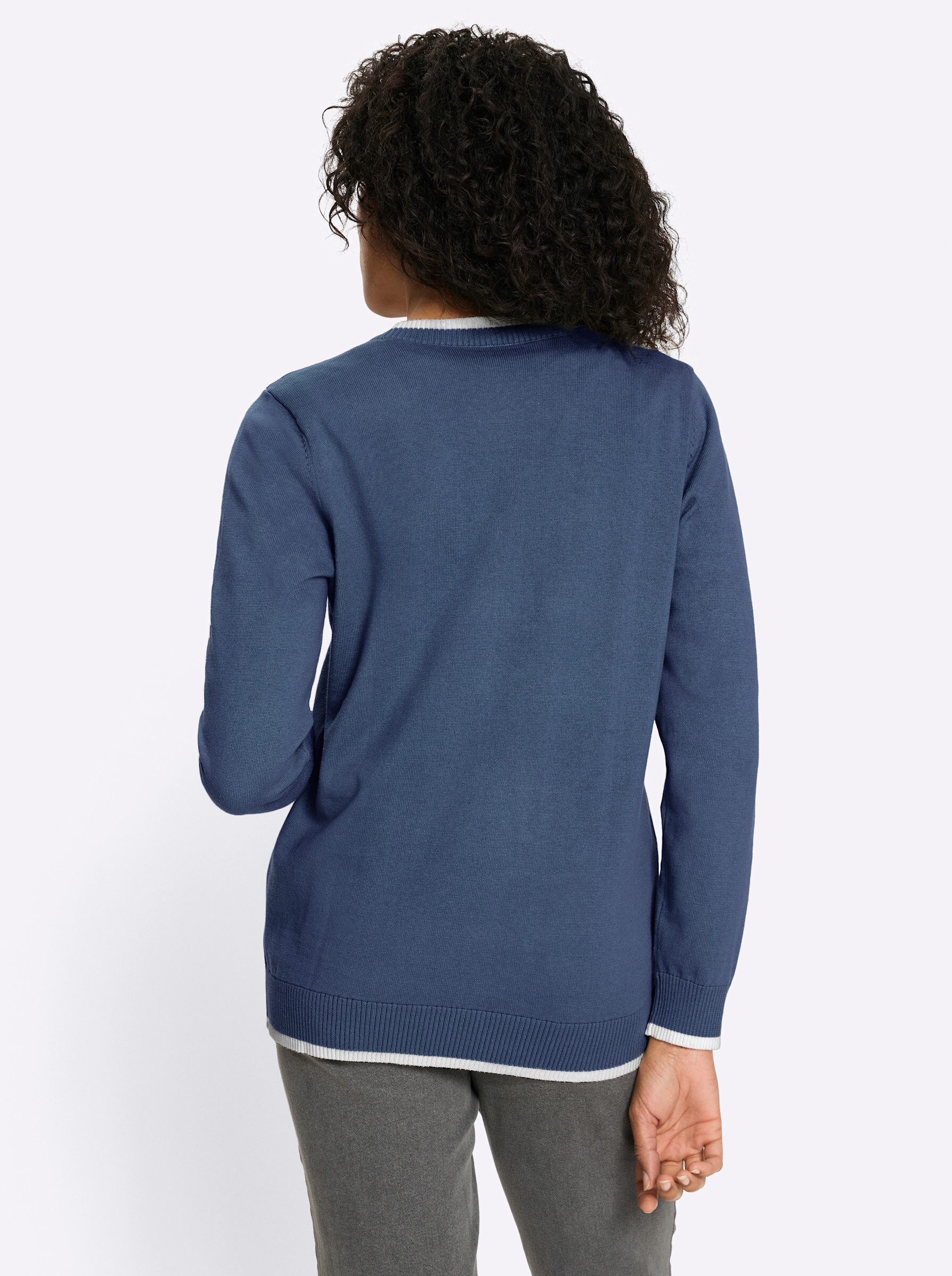 Sieh an! Strickjacke Strickjacke Langarm Jersey