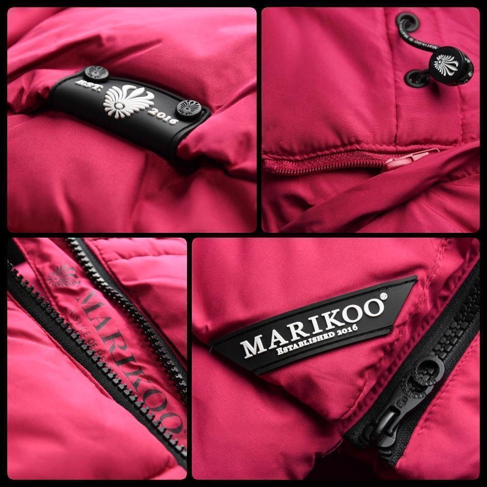 Steppweste Zarinaa Taschen vier Marikoo Rot seitlichen mit