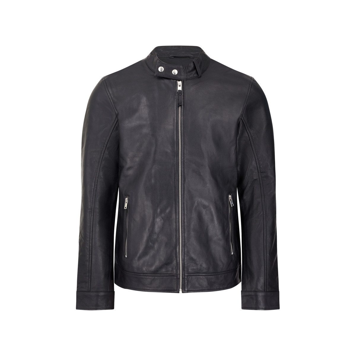 Bolongaro Trevor Lederjacke Classic Racer Herren Bomberjacke, Freizeitjacke, Blazer, Pufferjacke, Übergangsjacke