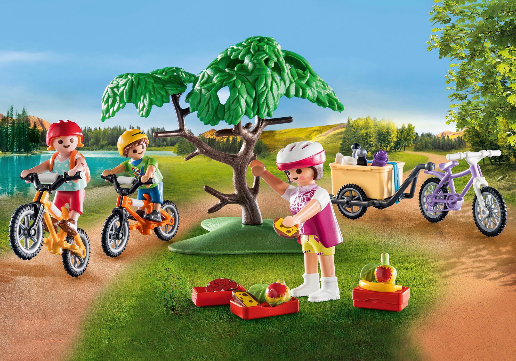 Mountainbike-Tour & Konstruktions-Spielset Family Playmobil® Fun, St) (71426), (52