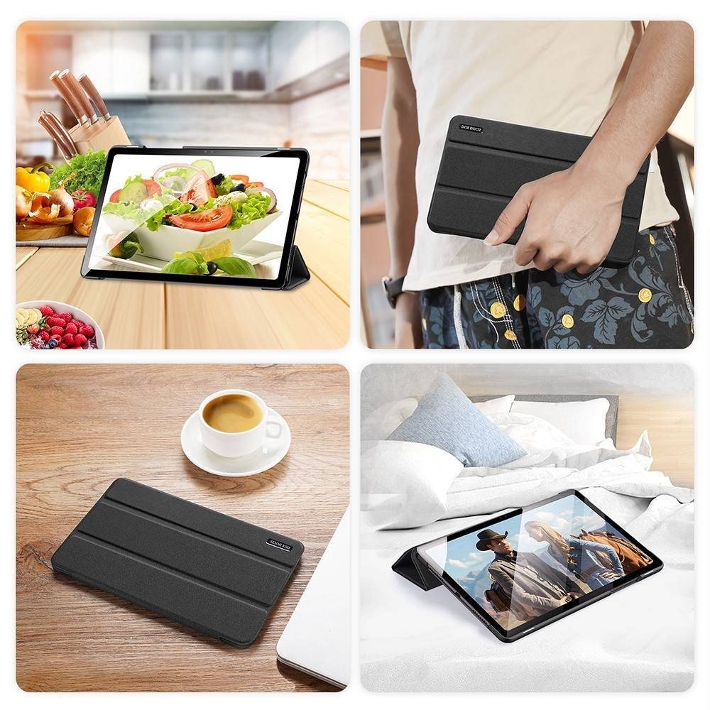 Dux Ducis Tablet-Hülle kompatibel mit Samsung Galaxy Tab A7 Lite T220 8,7" Schwarz, Standfunktion, Auto-Sleep/Wake, Stifthalterung, Rundumschutz – Bild 5 von 5
