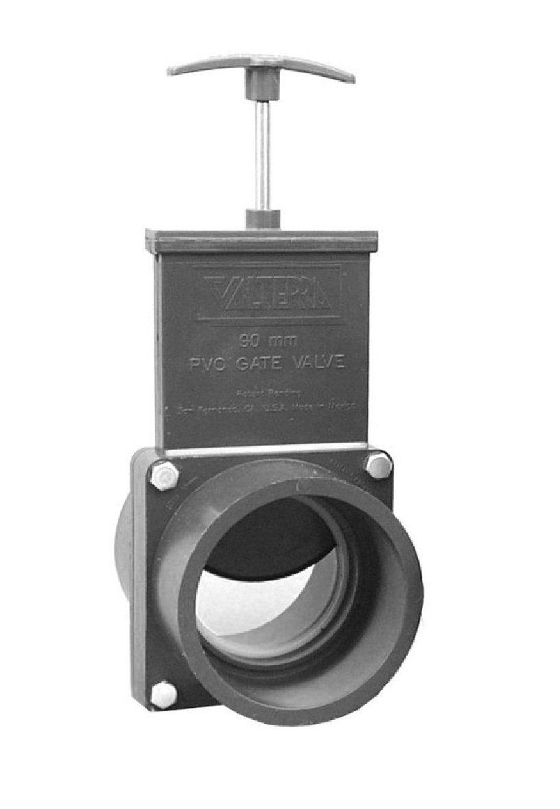Valterra Absperrventil Valterra Zugschieber 90 mm Edelstahlspindel und Platte