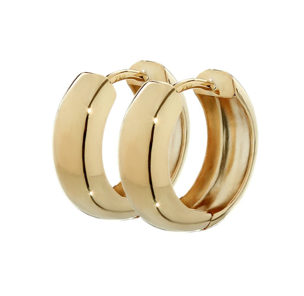 NKlaus Круглые серьги Paar 750 Gelbgold Круглые серьги Серьгиn 15 X 5,1m (Damen)