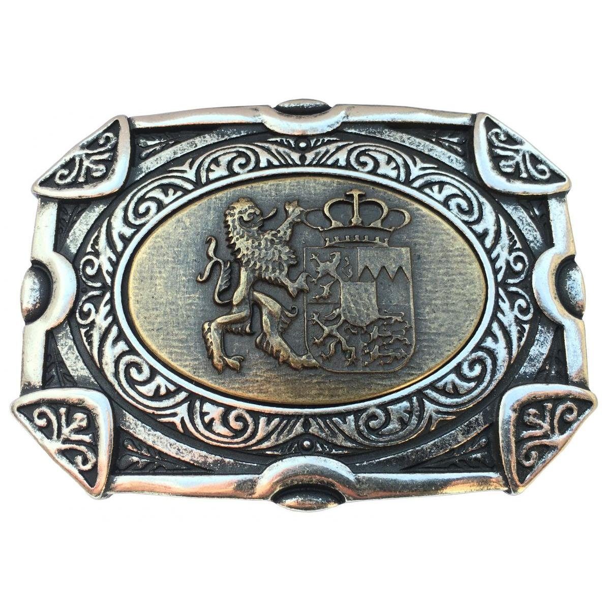 Gürtelschnalle Löwe mit Wappen - Buckle Wechselschließe Gürtelschließe 40mm - Für die