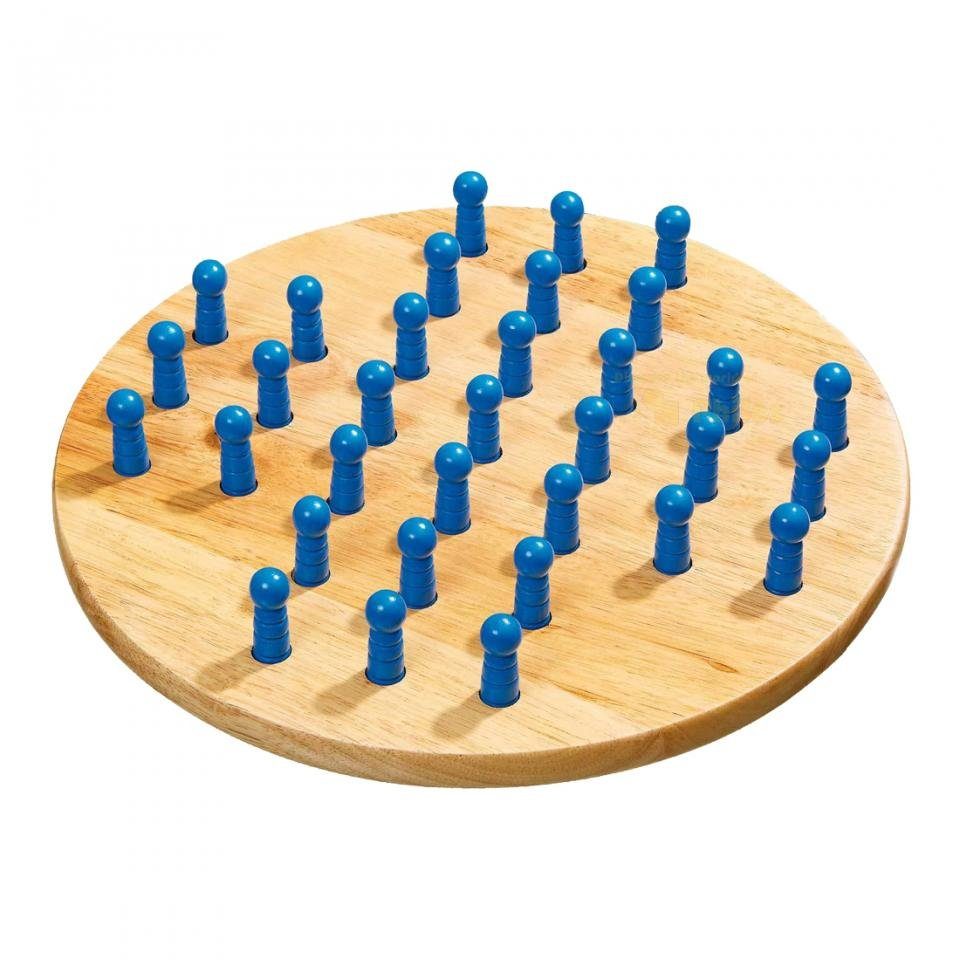 Philos Spiel, Solitaire - groß - Eschenholz - 33 Spielsteine