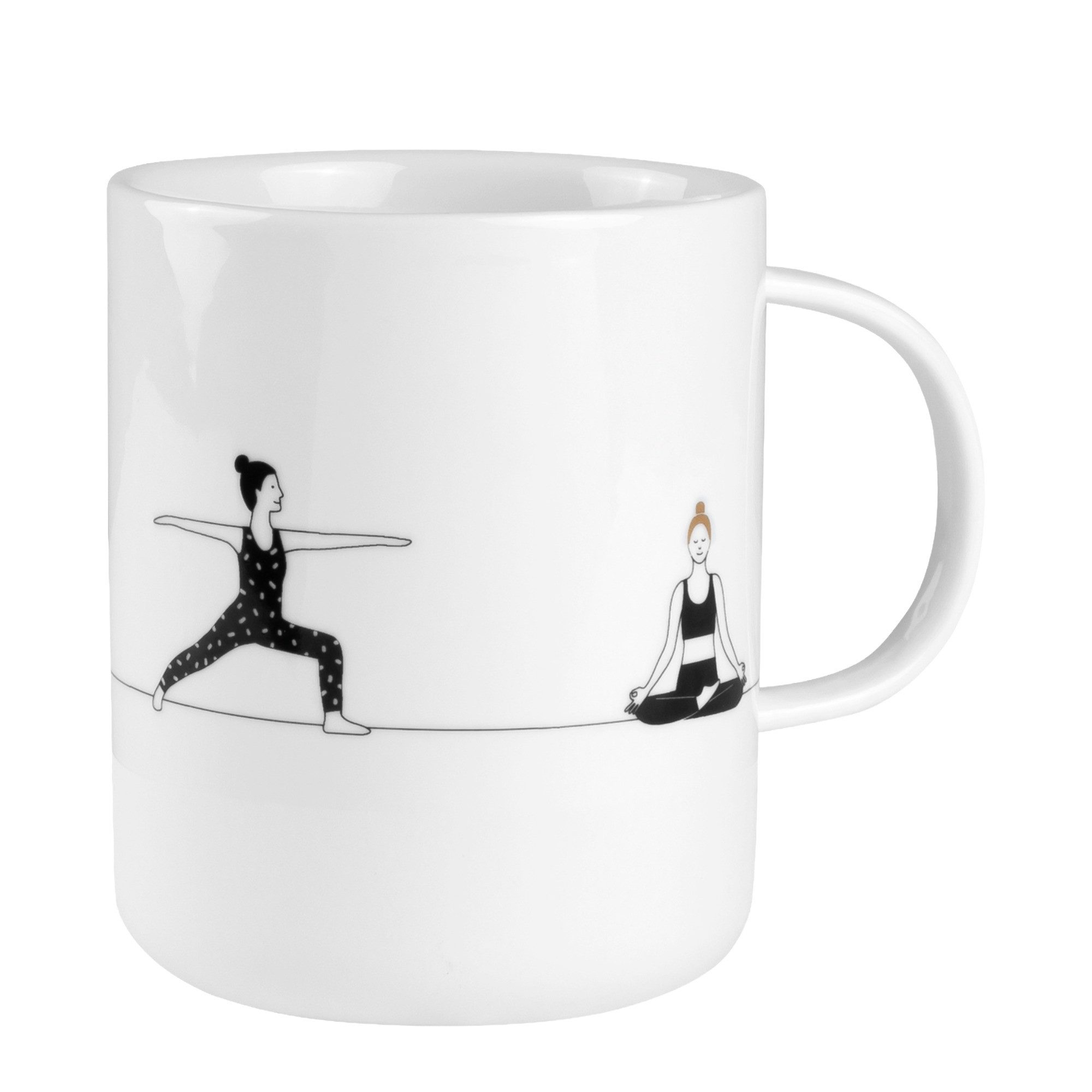 Räder Tasse räder Hobby Geschenktasse Yoga Porzellan Weiß, Porzellan