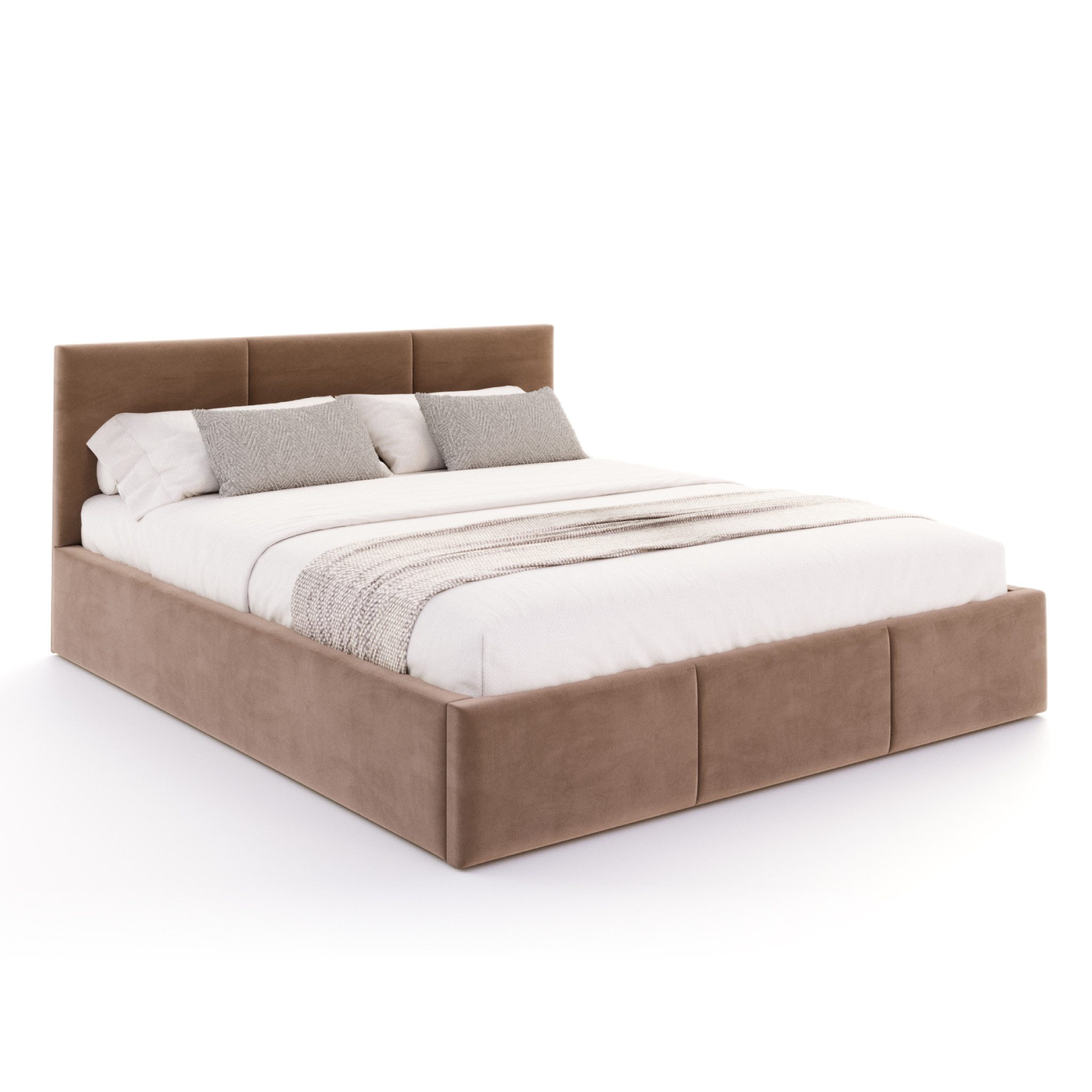 FDM Polsterbett AMBER modern mit Bettkasten MADE IN EU - mit Trinity Velour günstig online kaufen