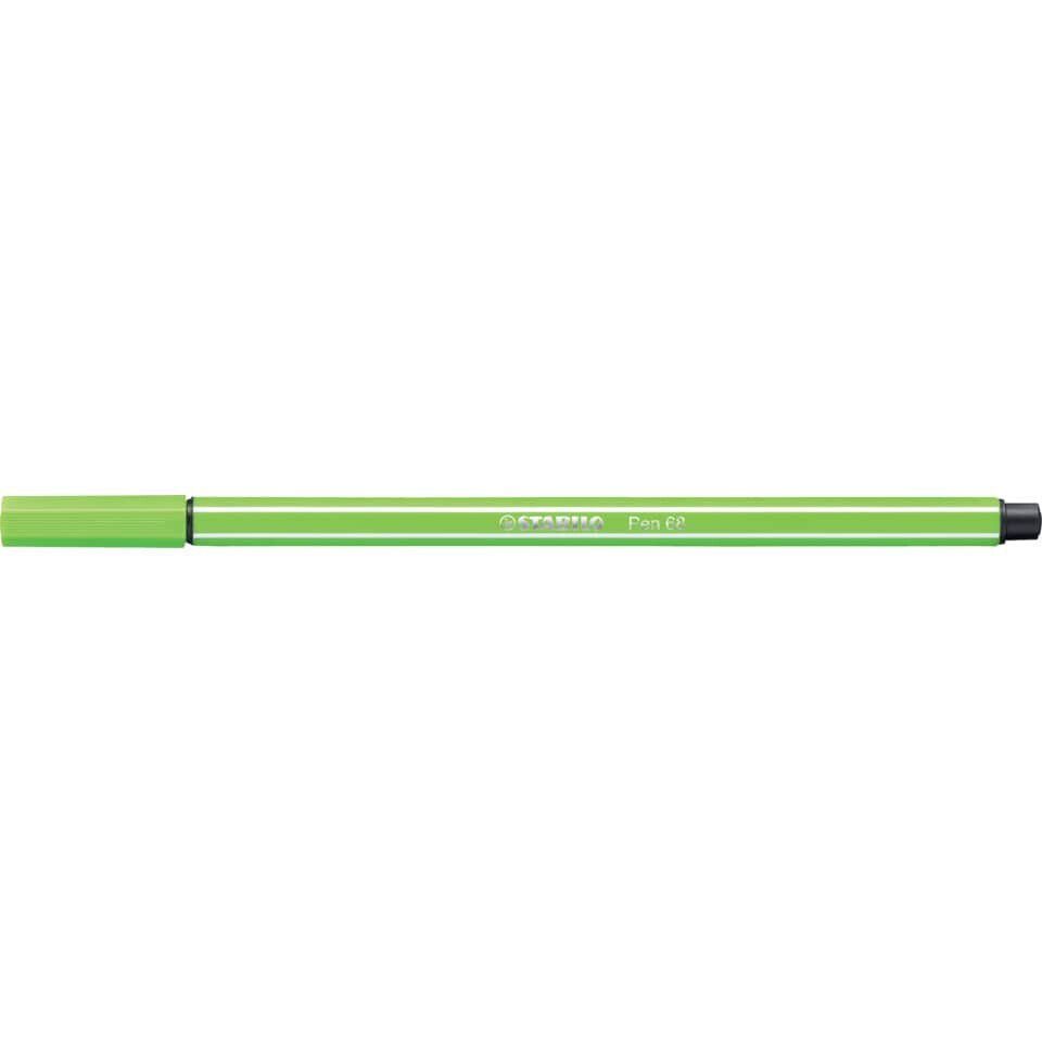 STABILO Fineliner Fasermaler Pen 68 1 mm hellgrün 68/33 Faserschreiber Filzstift, Tinte auf Wasserbasis
