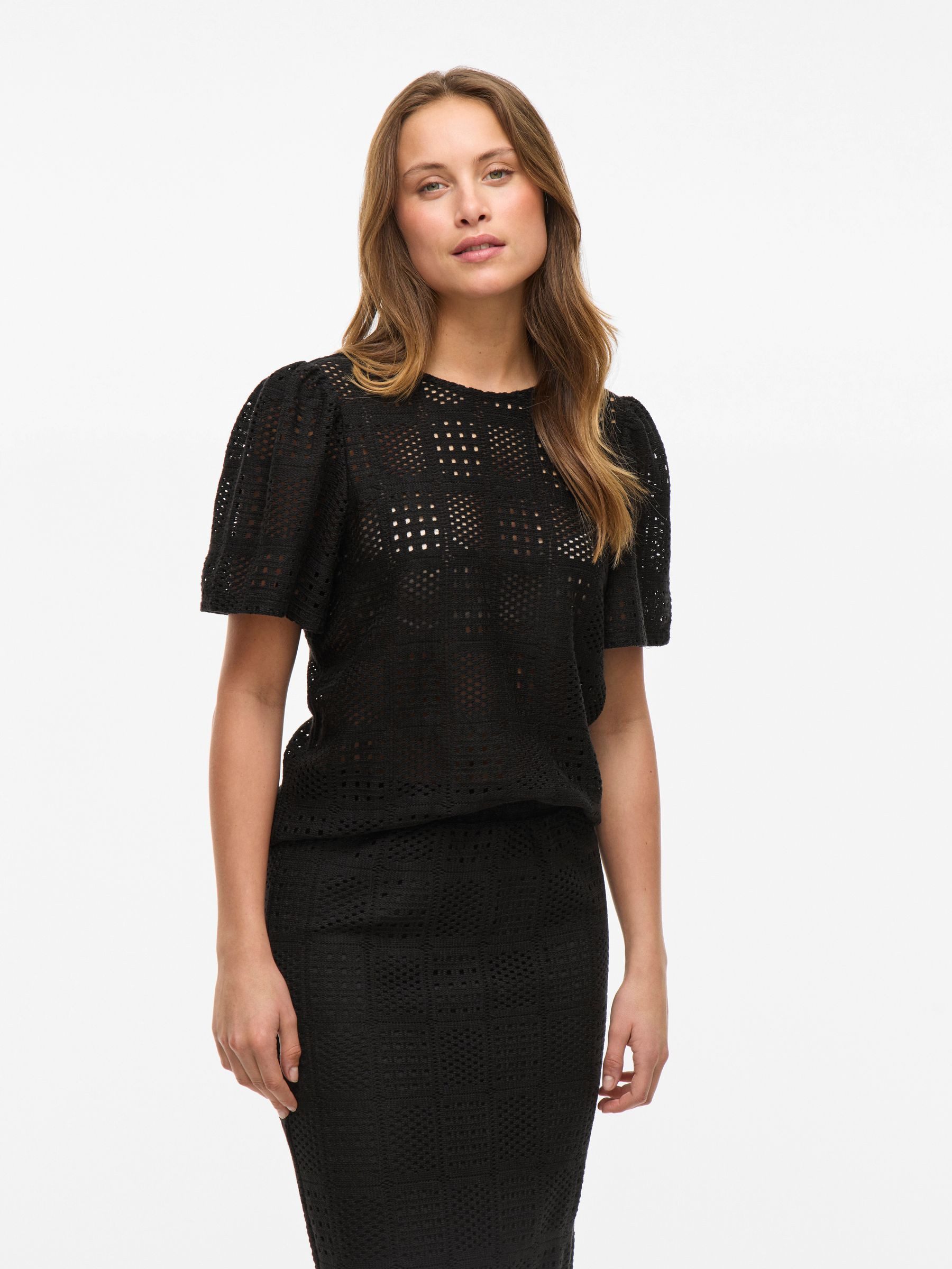 Vila Blusenshirt Modische Bluse mit Gelochtem günstig online kaufen