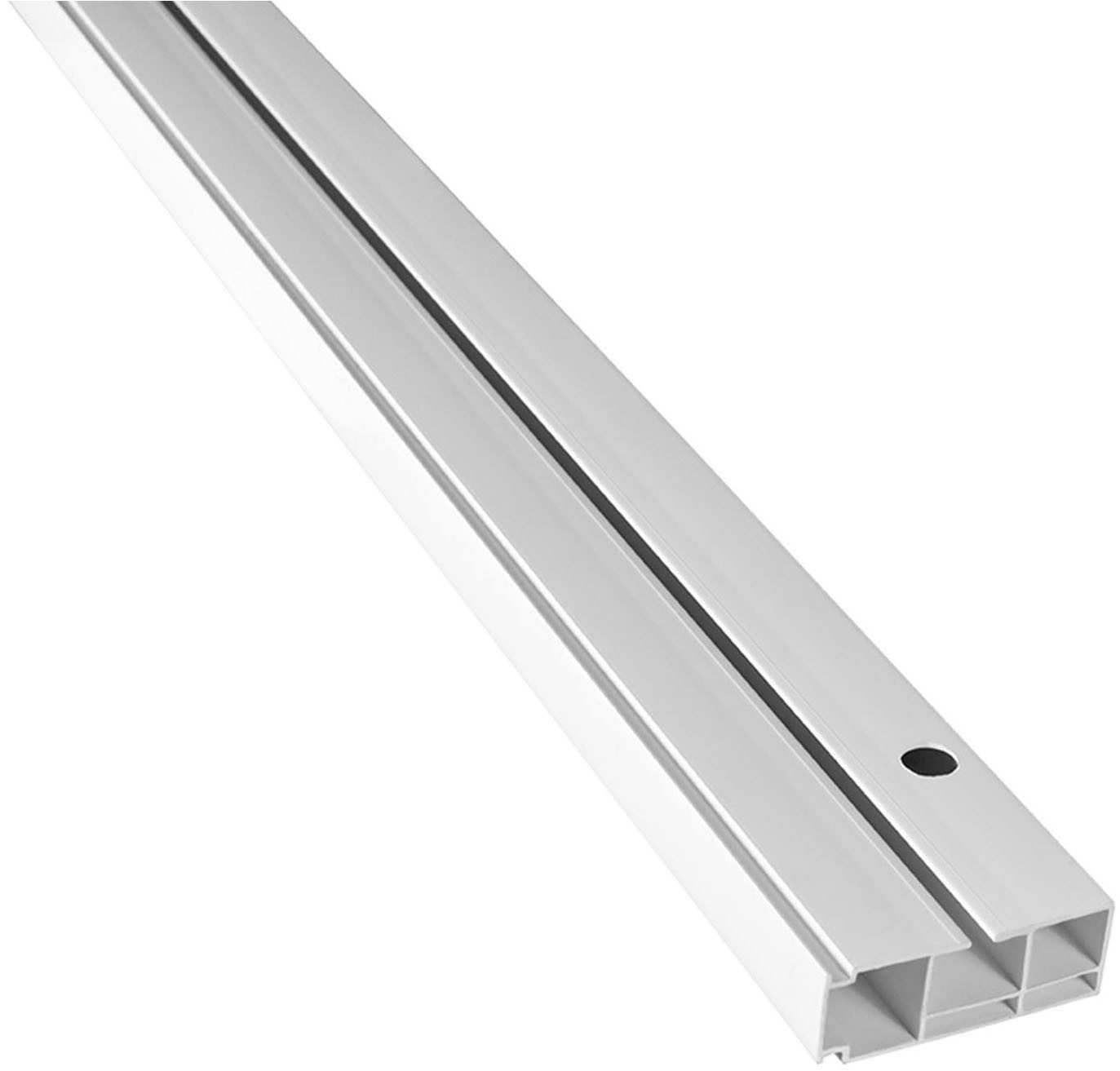 SN DECO GROUP Gardinenschiene Vorhangschiene SH (1) mit Blende 5 cm, 1-läufig, Fixmaß, mit Bohren, verschraubt, Kunststoff