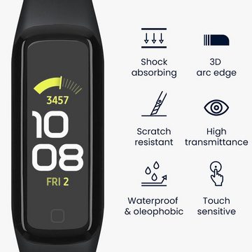 kwmobile Schutzfolie 2x Displayschutzfolie für Samsung Galaxy Fit 2, (1-St), Schutzfolie für Fitness Tracker - robuster Displayschutz - transparent