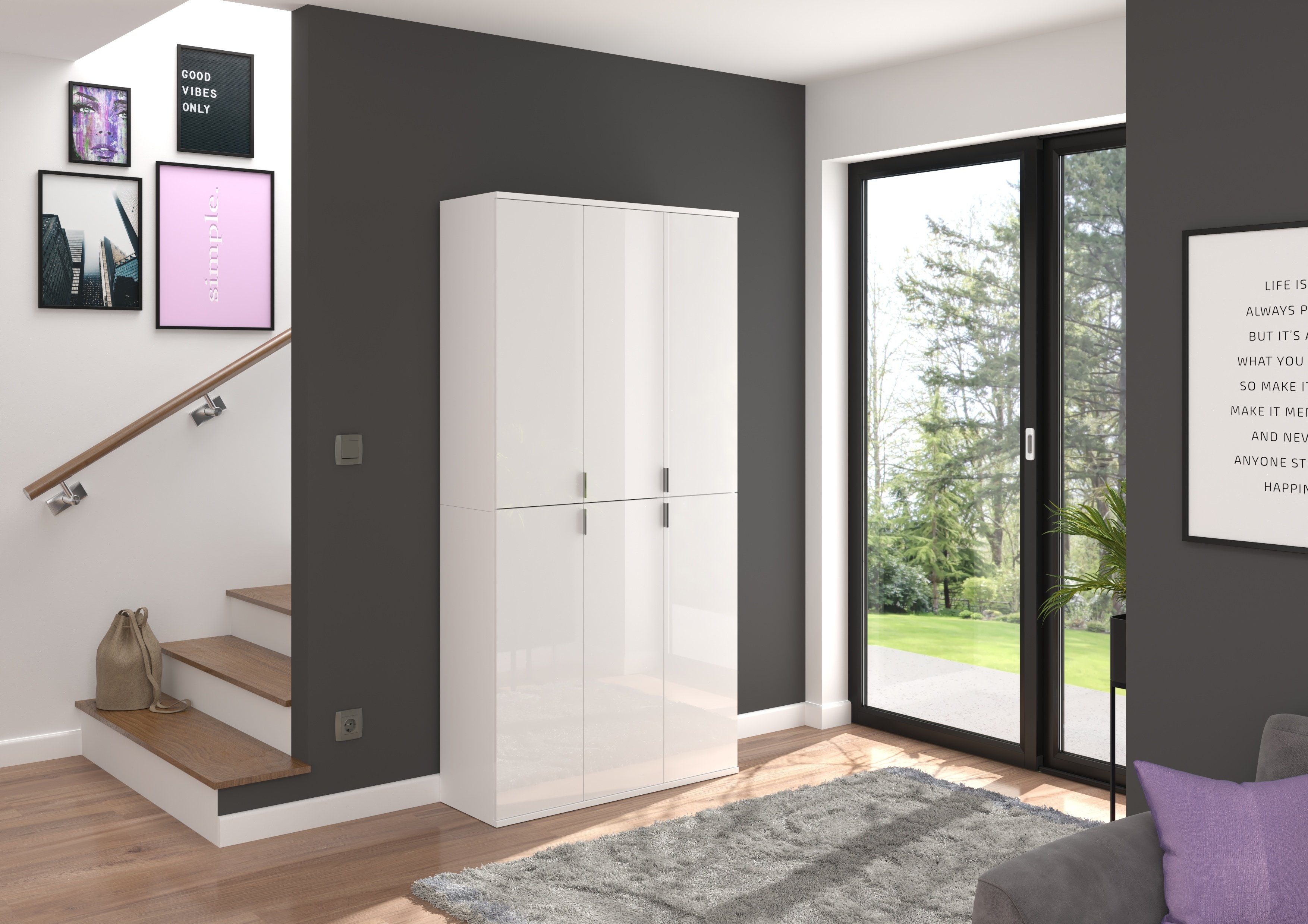 xonox.home Garderobenschrank 30 x 193 x 34 cm (B/H/T)