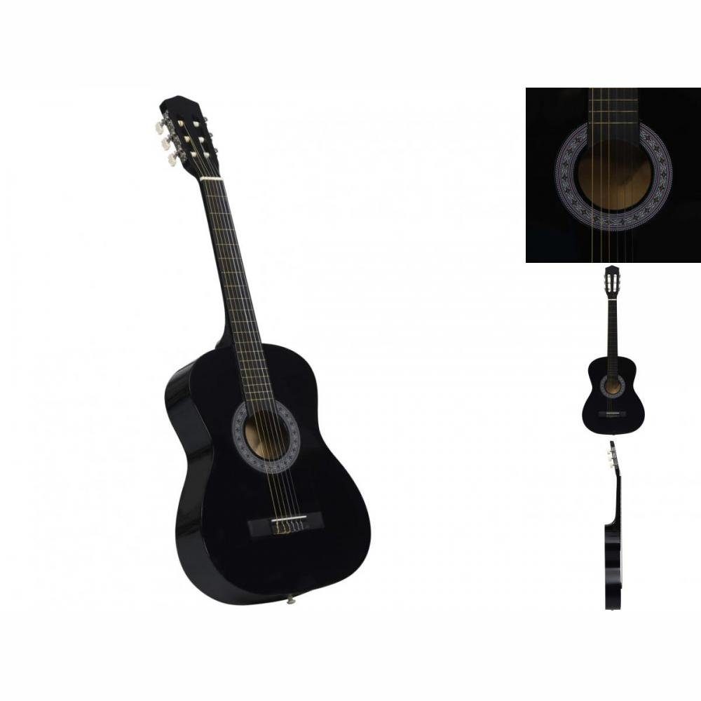 vidaXL Akustikgitarre Klassikgitarre für Anfänger und Kinder Schwarz 3 4 36