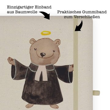 Mr. & Mrs. Panda Notizbuch Pfarrer Herz - Transparent - Geschenk, Kollege, Adressbuch, Diener Go Mr. & Mrs. Panda, Handgefertigt