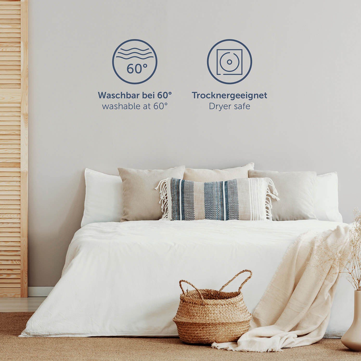 Blumtal Spannbettlaken Blumtal Premium Spannbettlaken, Standard - 100% Baumwolle, Gummizug: Rundum, (1 Stück), Superweiches 100% Baumwolle Spannbetttuch, mit Rundumgummizug