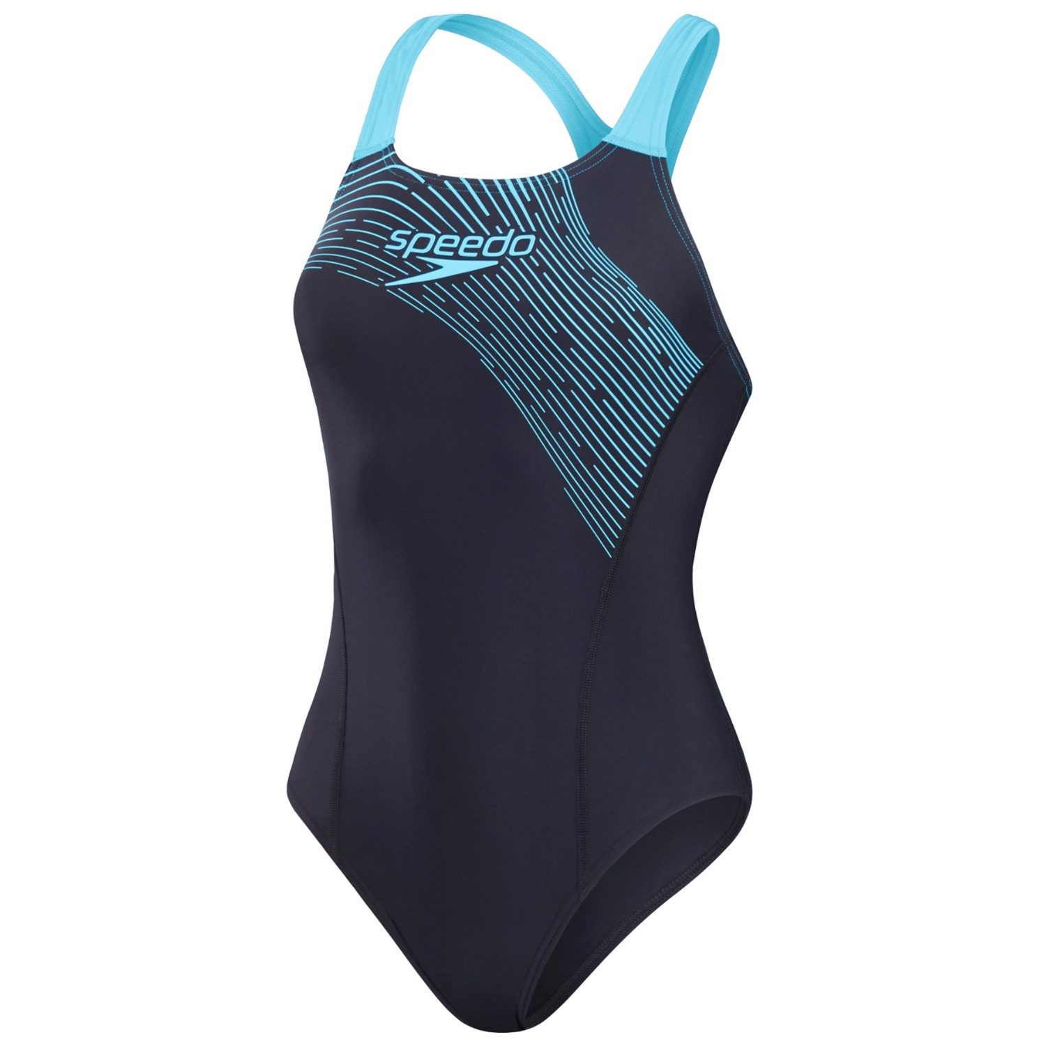 SPEEDO Badeanzug Medley Logo für Damen einteiler schnelltrocknend und chlorbeständig mehr