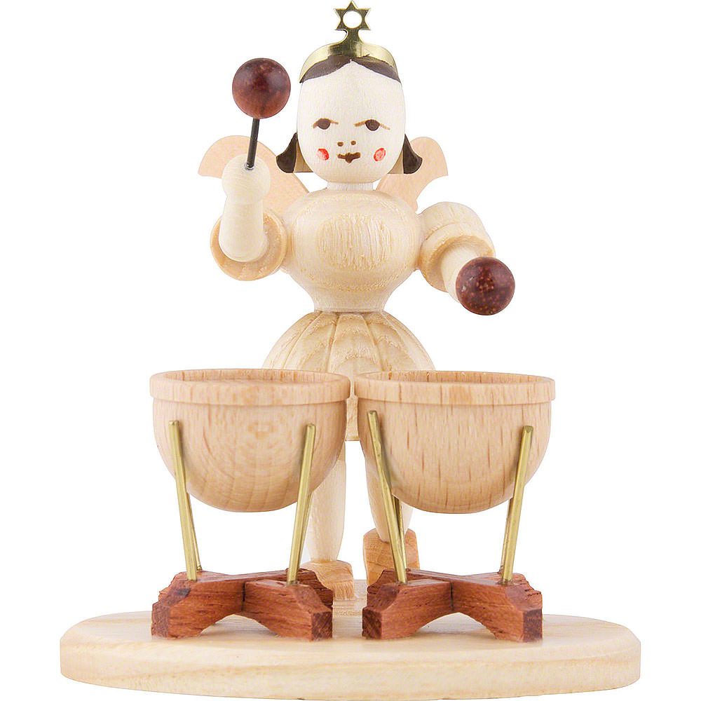 Blank Kunstgewerbe Dekofigur Kurzrockengel mit doppelter Kesselpauke, natur (6,6cm) von Blank Kunst