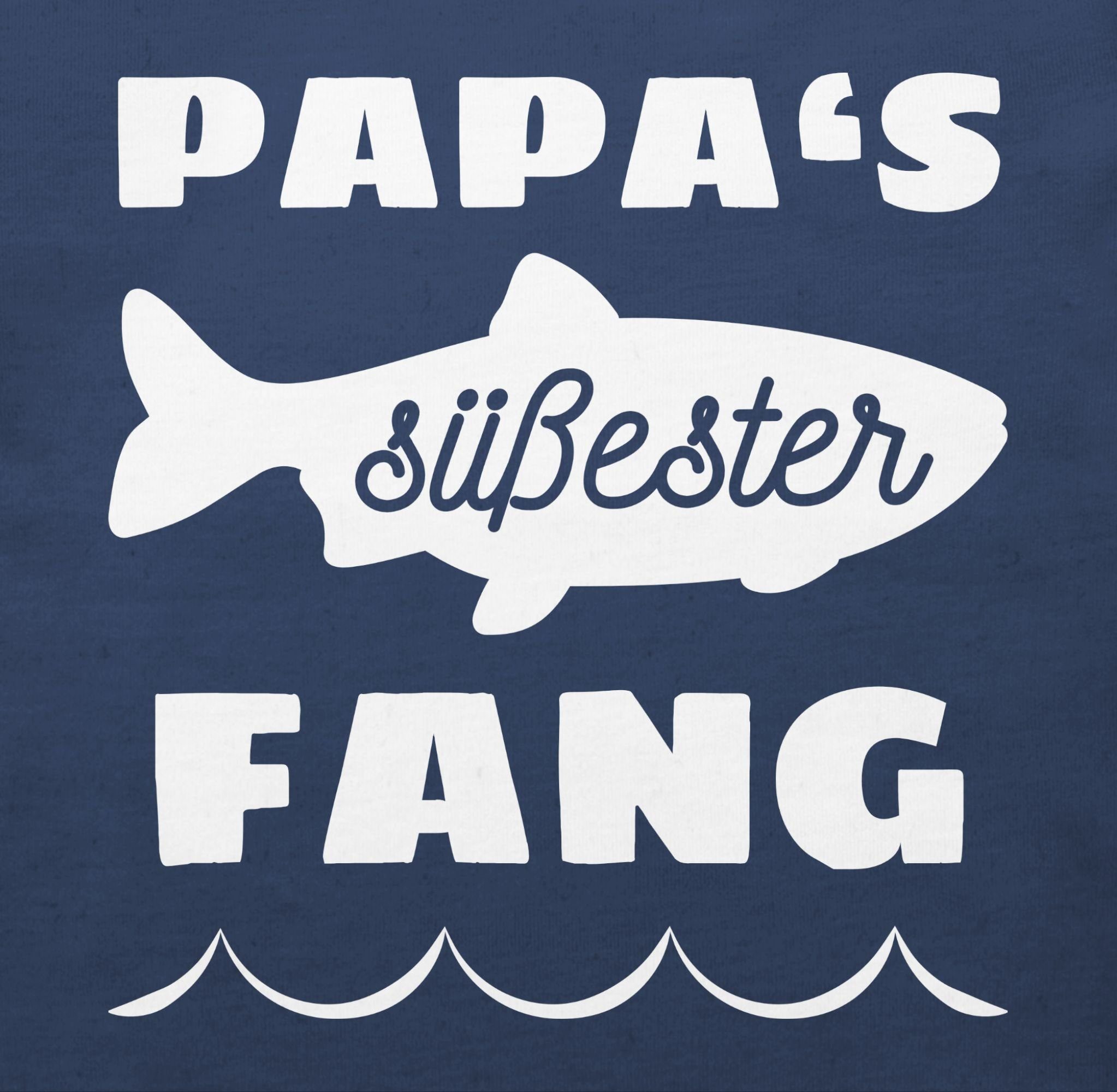 Shirtracer T-Shirt Papas süßester Baby Vatertag Geschenk Navy 2 Blau Fang
