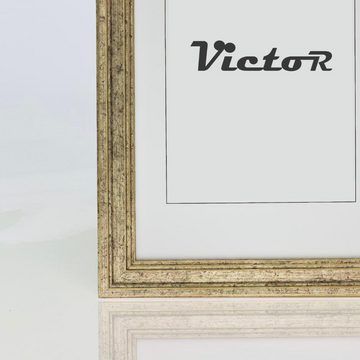 Victor (Zenith) Bilderrahmen Bilderrahmen \"Goya\" - Farbe: Silber - Größe: 10 x 15 cm / 3x, Bilderrahmen Silber, Set in 10x15 cm (A6), Bilderrahmen Vintage