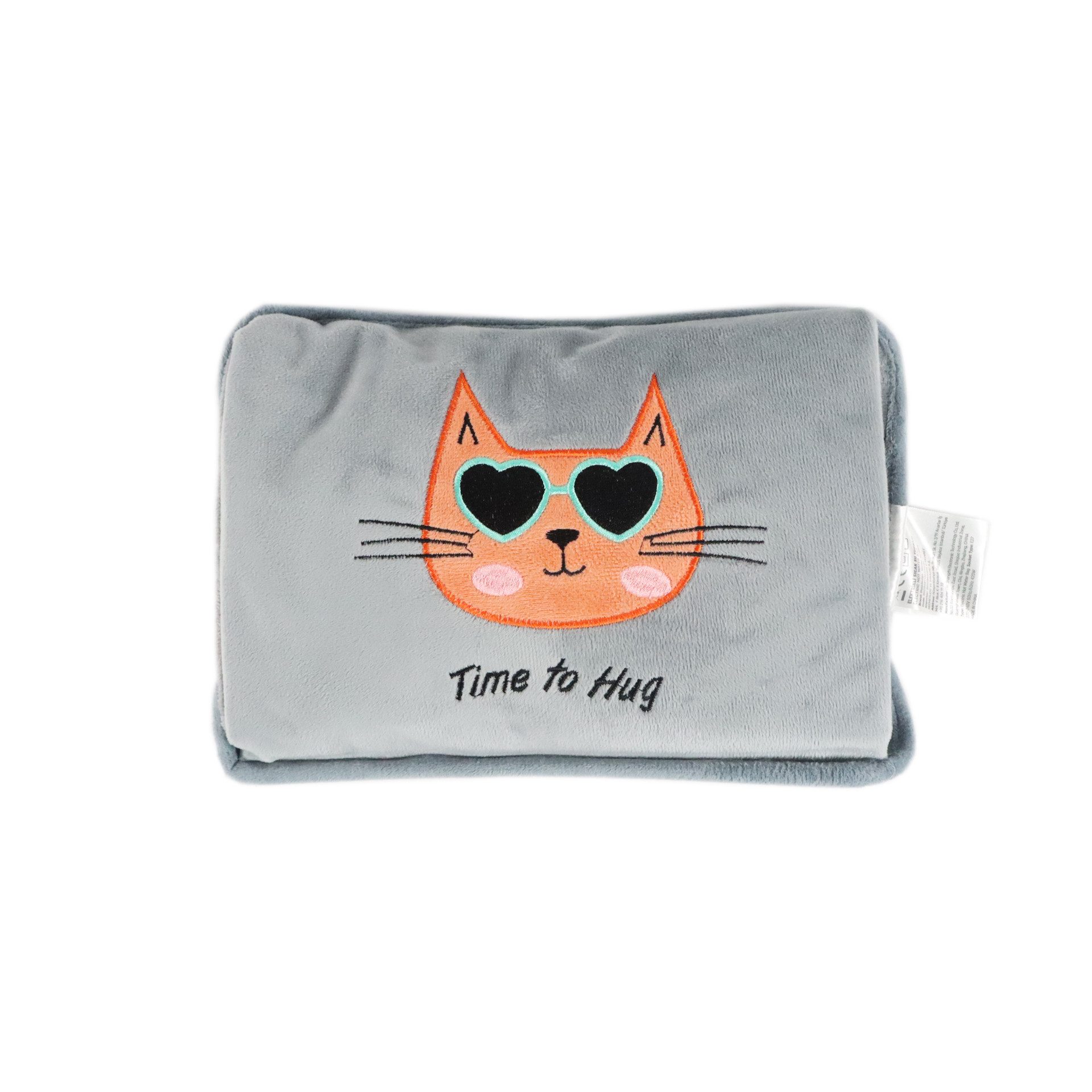 BIGGDESIGN Wärmflasche Biggdesign Elektrische Wärmflasche mit Plüschbezug 1L – Huggy Cat, Elektrisch, Wiederaufladbar, Auslaufsicher, Mit Plüschbezug
