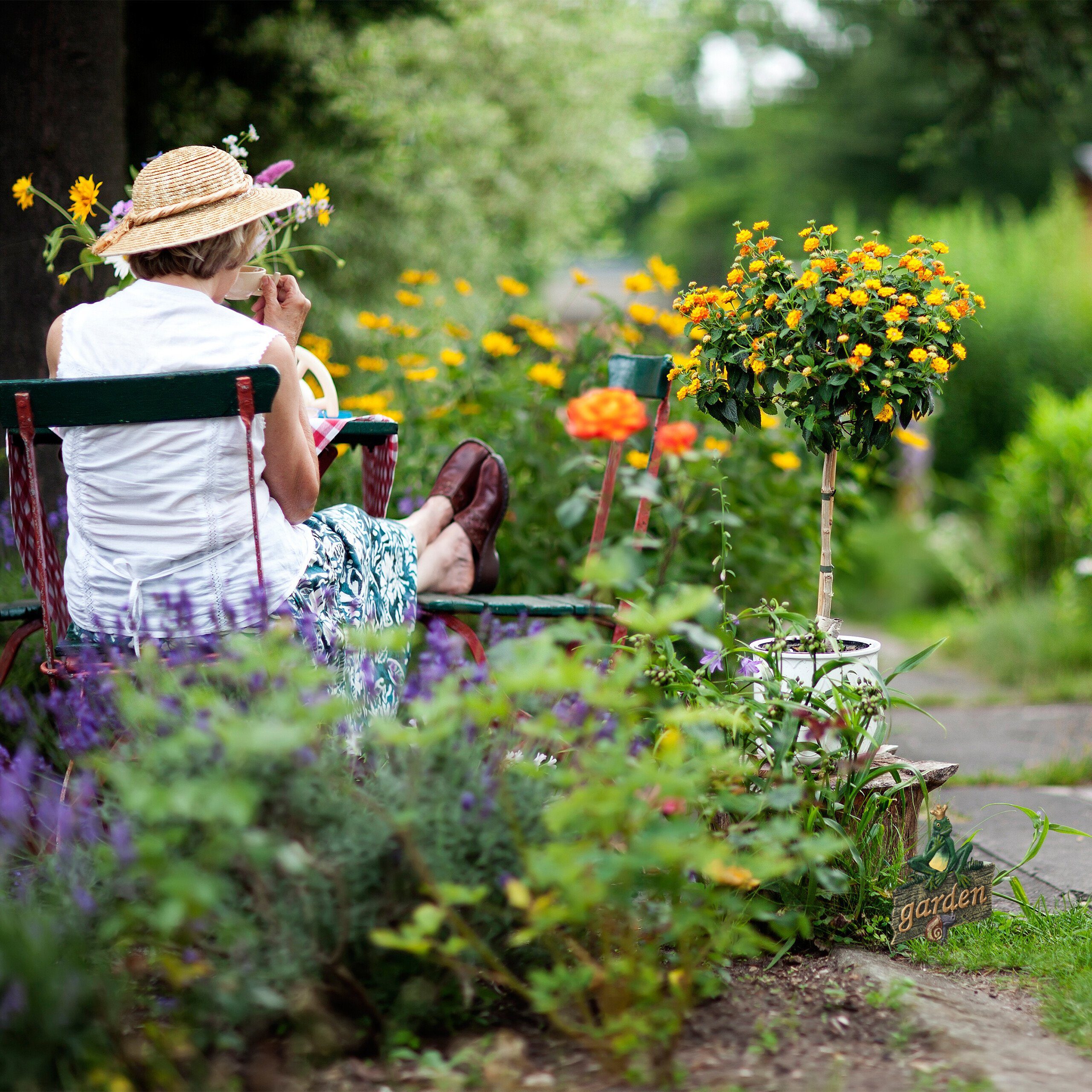 relaxdays Gartenstecker "garden"