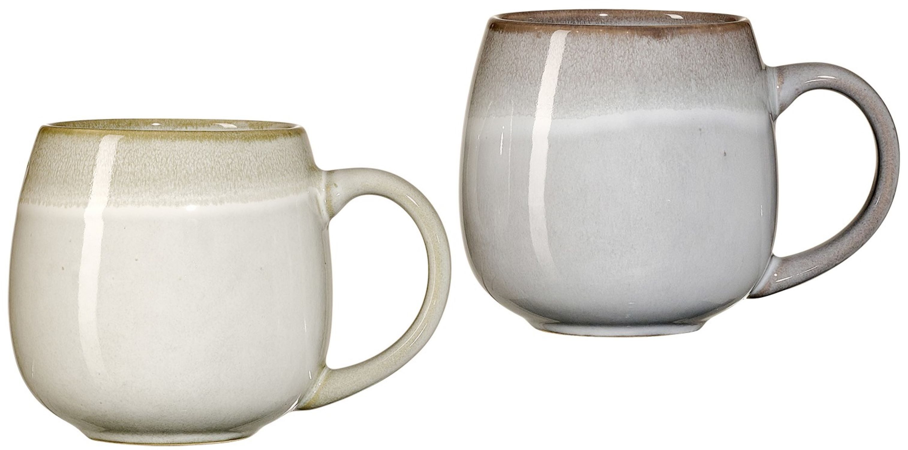 Ritzenhoff & Breker Becher Hygge, Steingut, 2-teilig, Reaktivglasur, jedes Stück ein Unikat, 475 ml