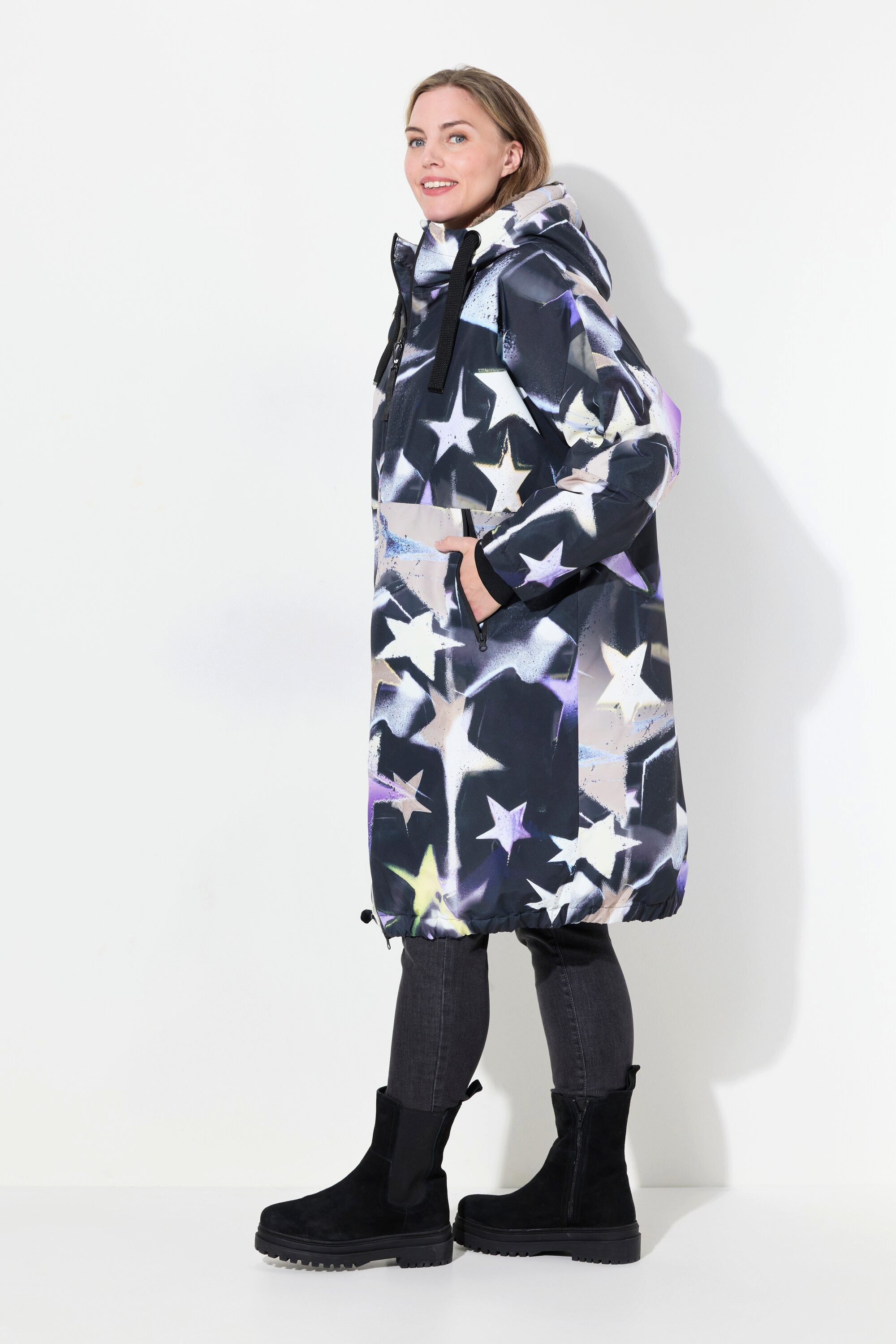 Laurasøn Wintermantel Funktionsmantel oversized Teddyfutter Kapuze